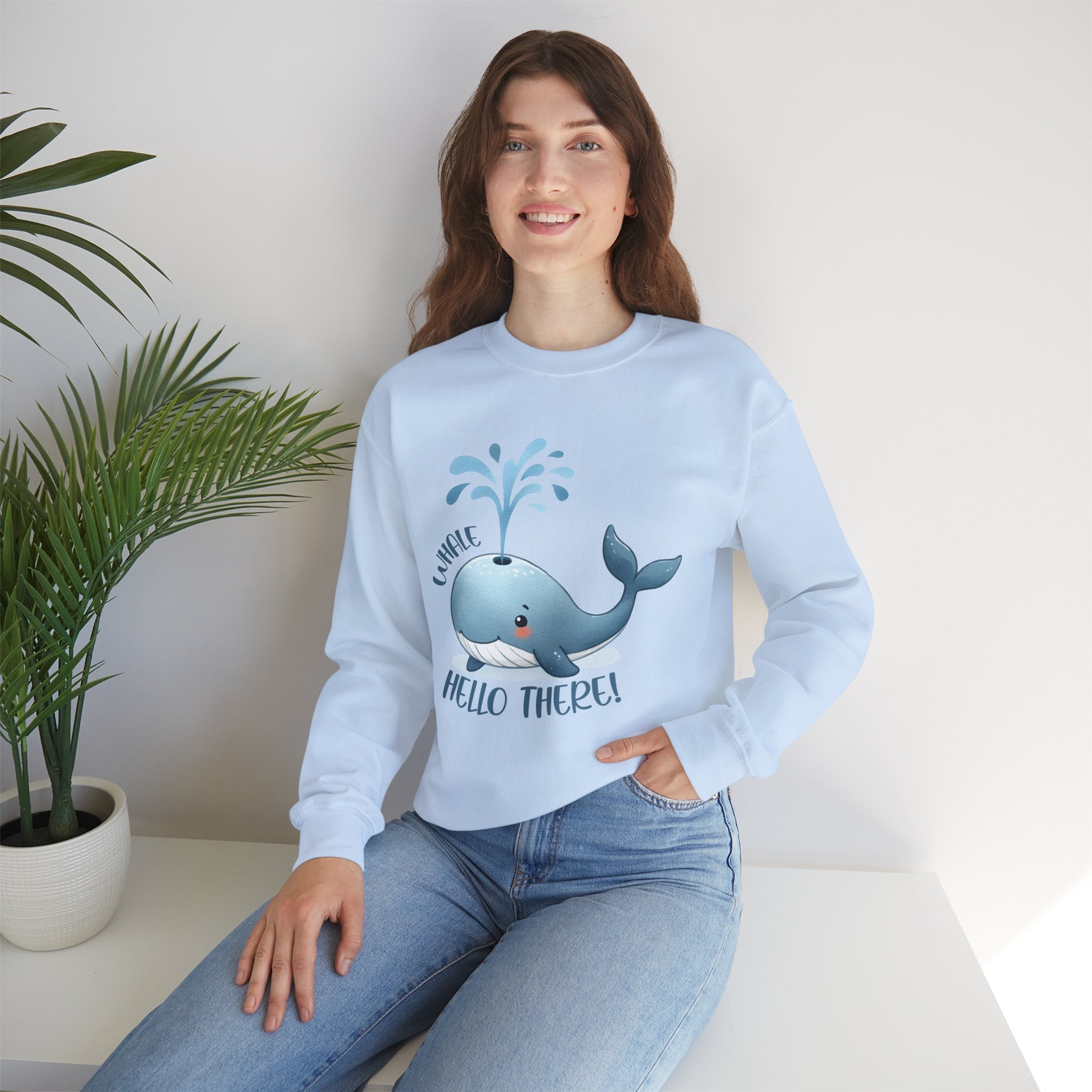 Whale Hello There Sweatshirt - Unisex Crewneck