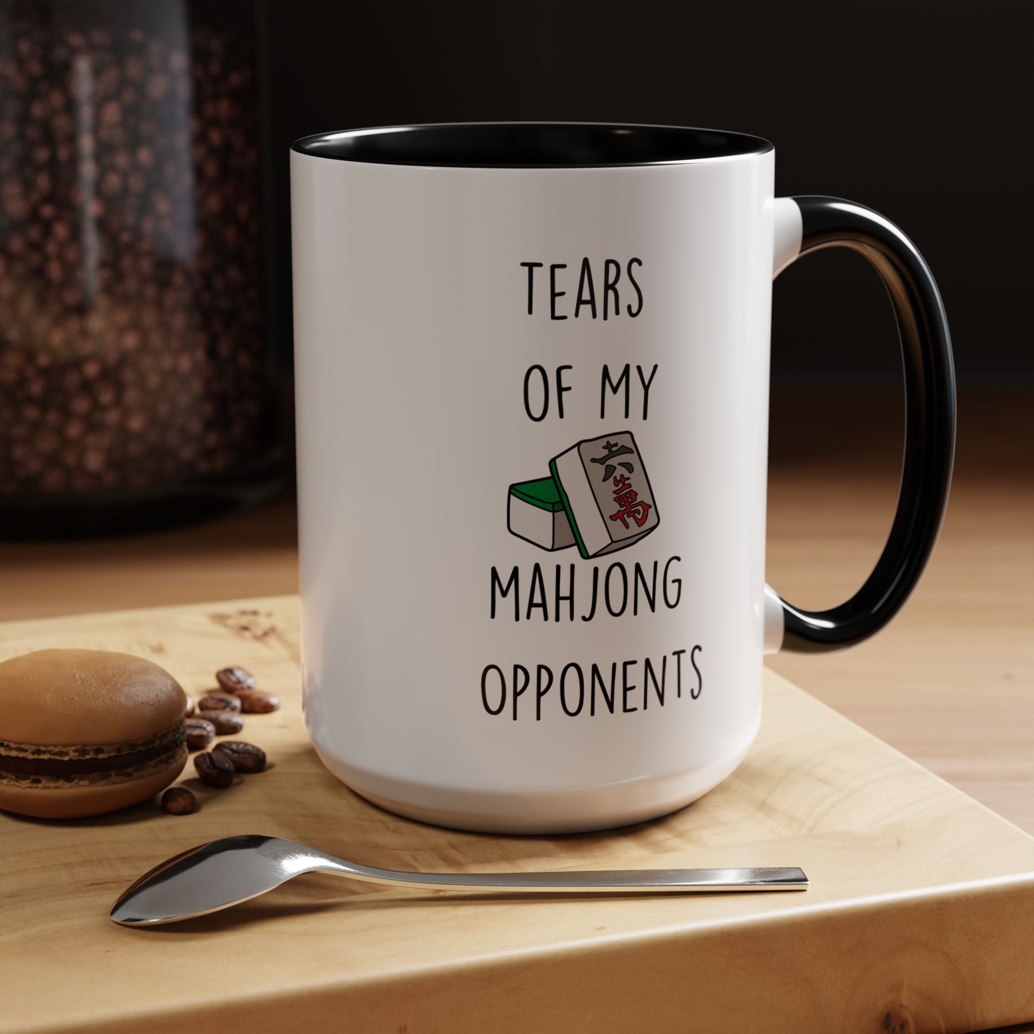 Funny Coffee Mug, Personalized Mug, Tears Of My Mahjong Opponents, Accent Cup (11, 15oz), Sarcastic Mug,  Tea Coffee Cup, Gift Under 20