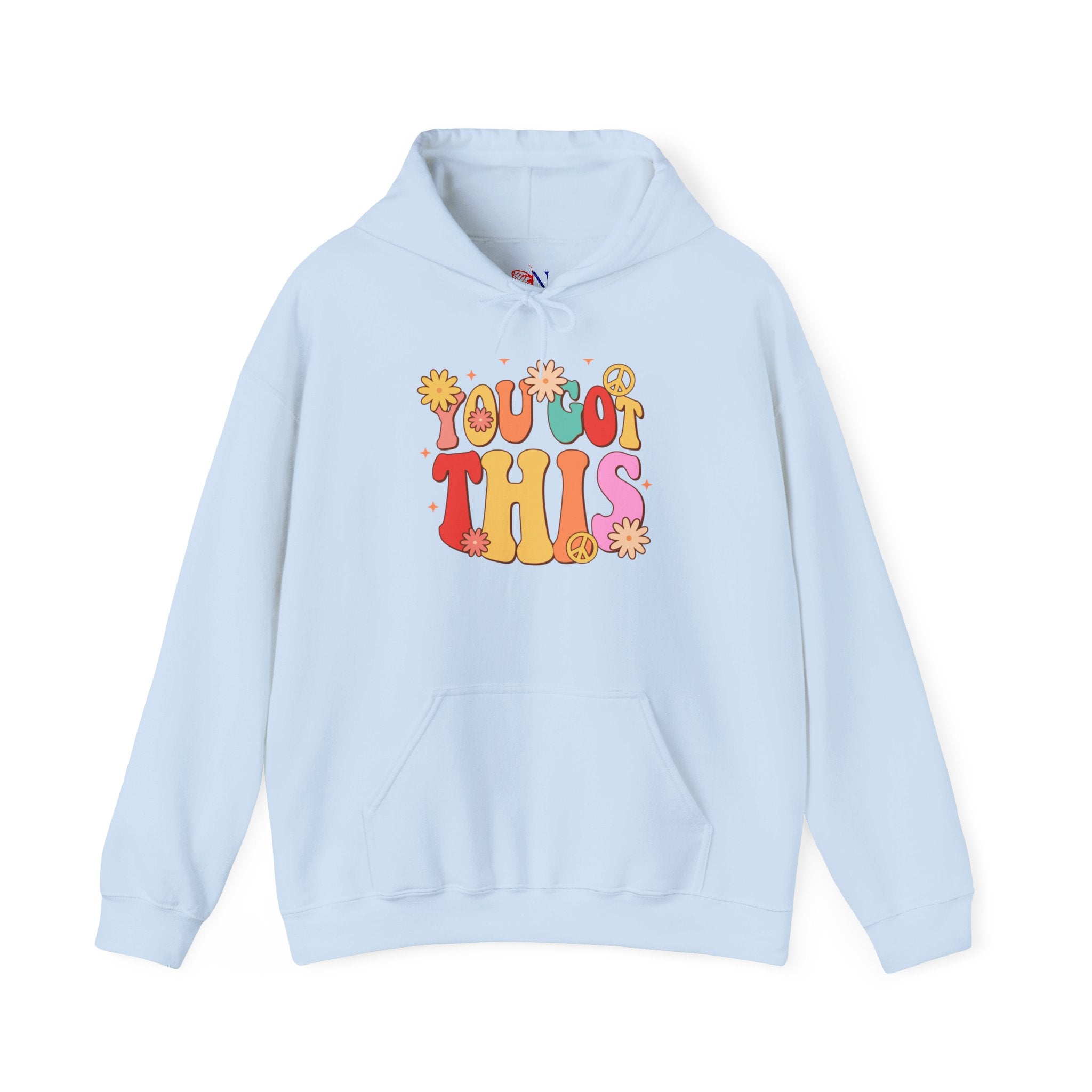 Hoodie - 'You Got This' Retro Flower Power Graphic Pullover