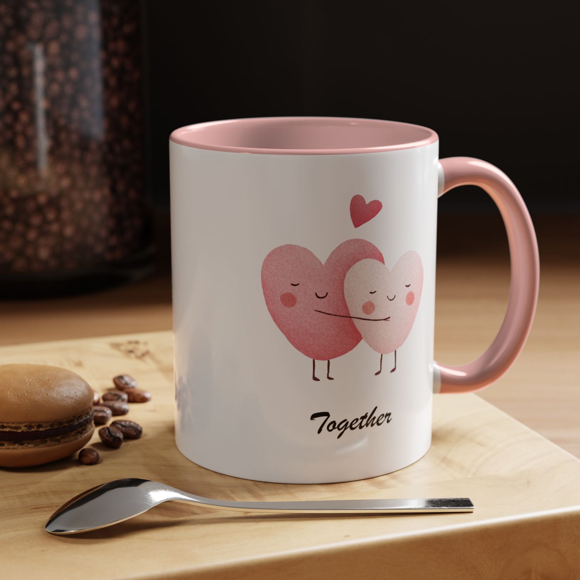 Two Hearts Better Together Mug Lifestyle Mockup | Nutty Designs