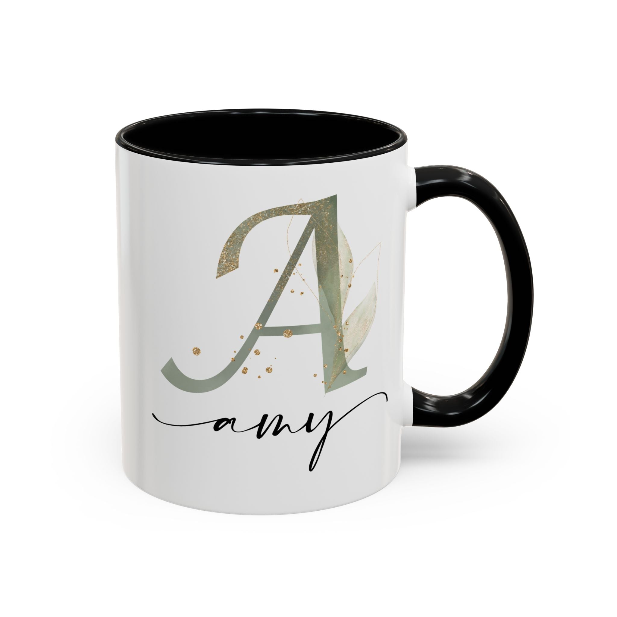 Personalized Floral Initial Coffee Mug for her, Custom Name Mug, Wedding Favor, Unique Home Décor Coffee Cup, Girlfriend Gift, Monogram Mug