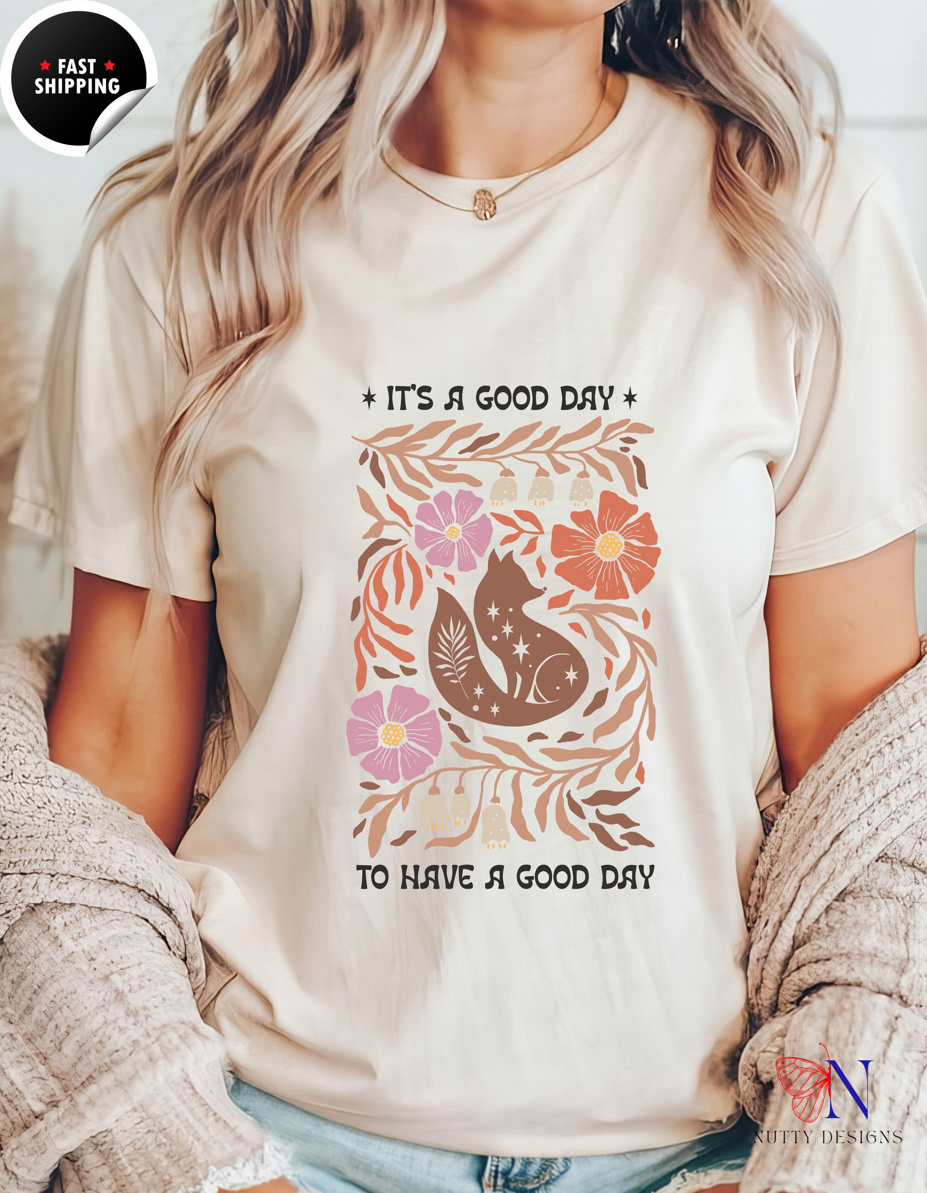 It's a good day to have a good day, Trendy Aesthetic Shirt, Cute T-Shirt Lifestyle Mockup | Nutty Designs