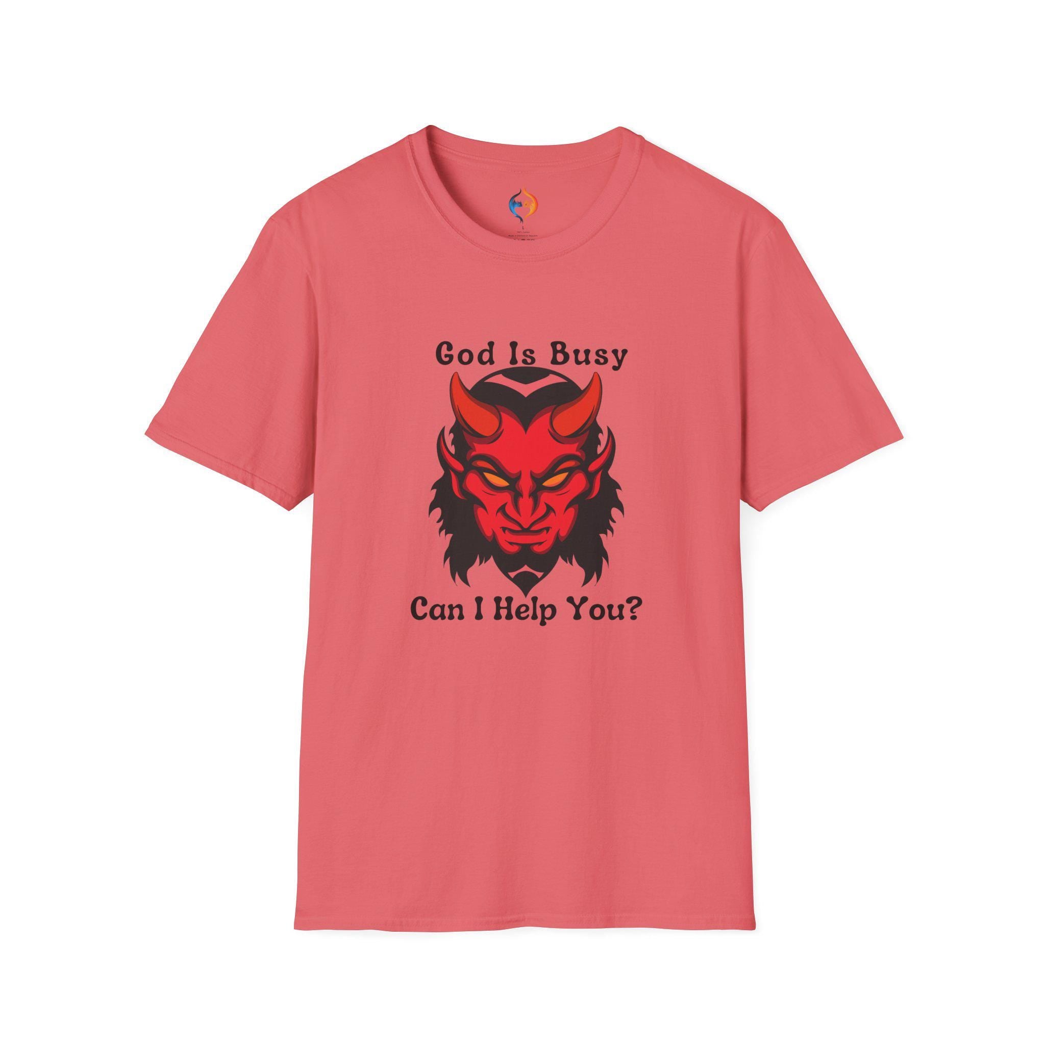 Dark Humor Tee - God Is Busy T-Shirt, Funny Atheist Graphic Tee, Perfect Gift for Atheists, Unisex Casual Wear