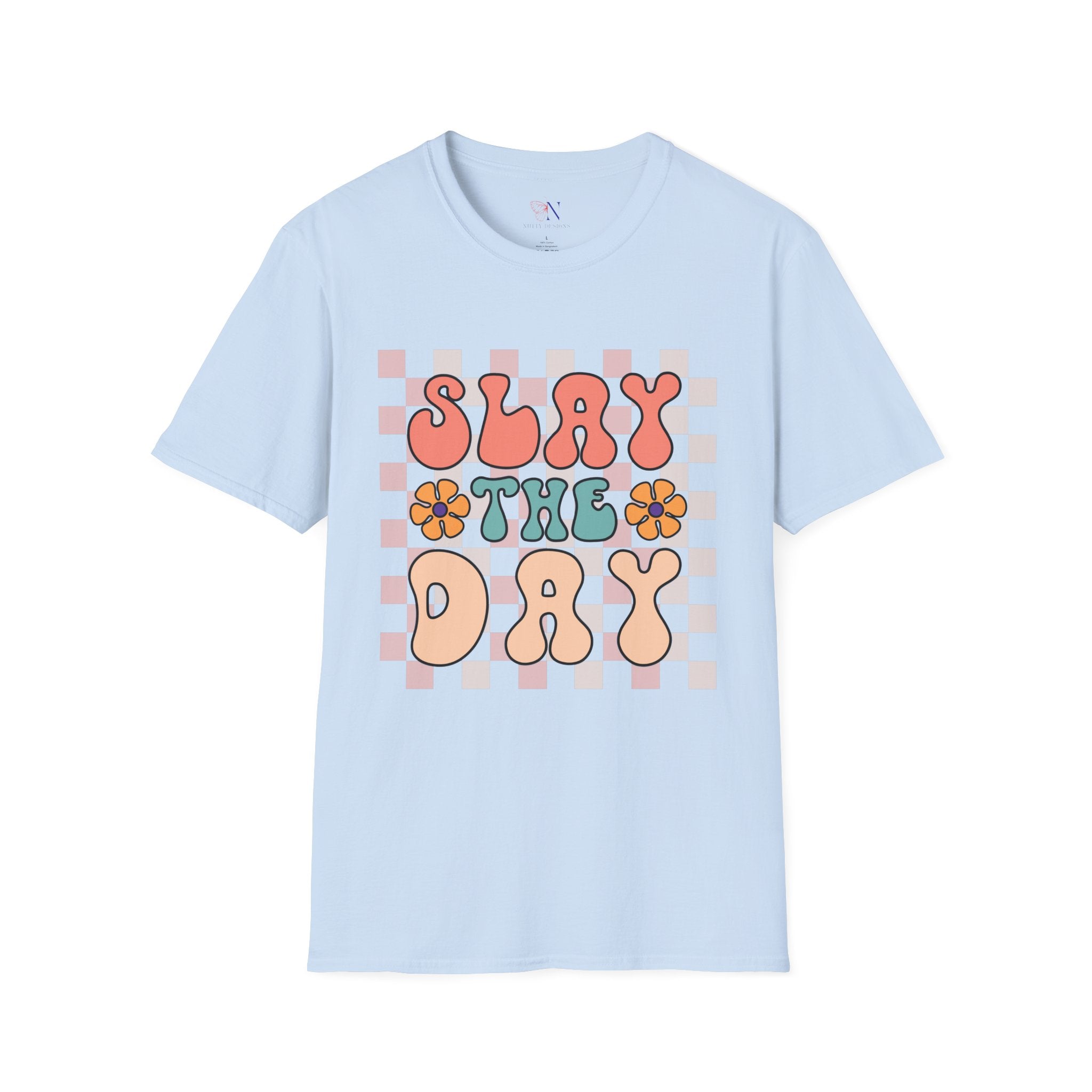 Slay The Day retro style tshirt, Inspirational Quotes, Positive Saying Tee, Positive Vibes Shirt, Inspirational t-shirt, Motivational Shirt