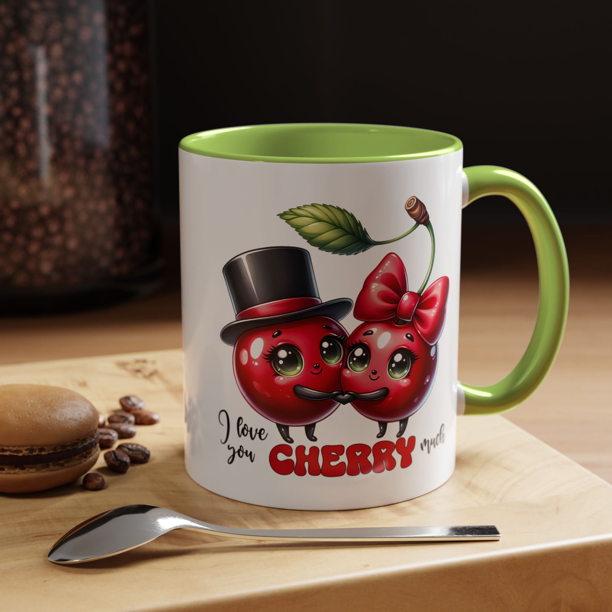 Personalized Cherry Couple Mug - I Love You Cherry Much