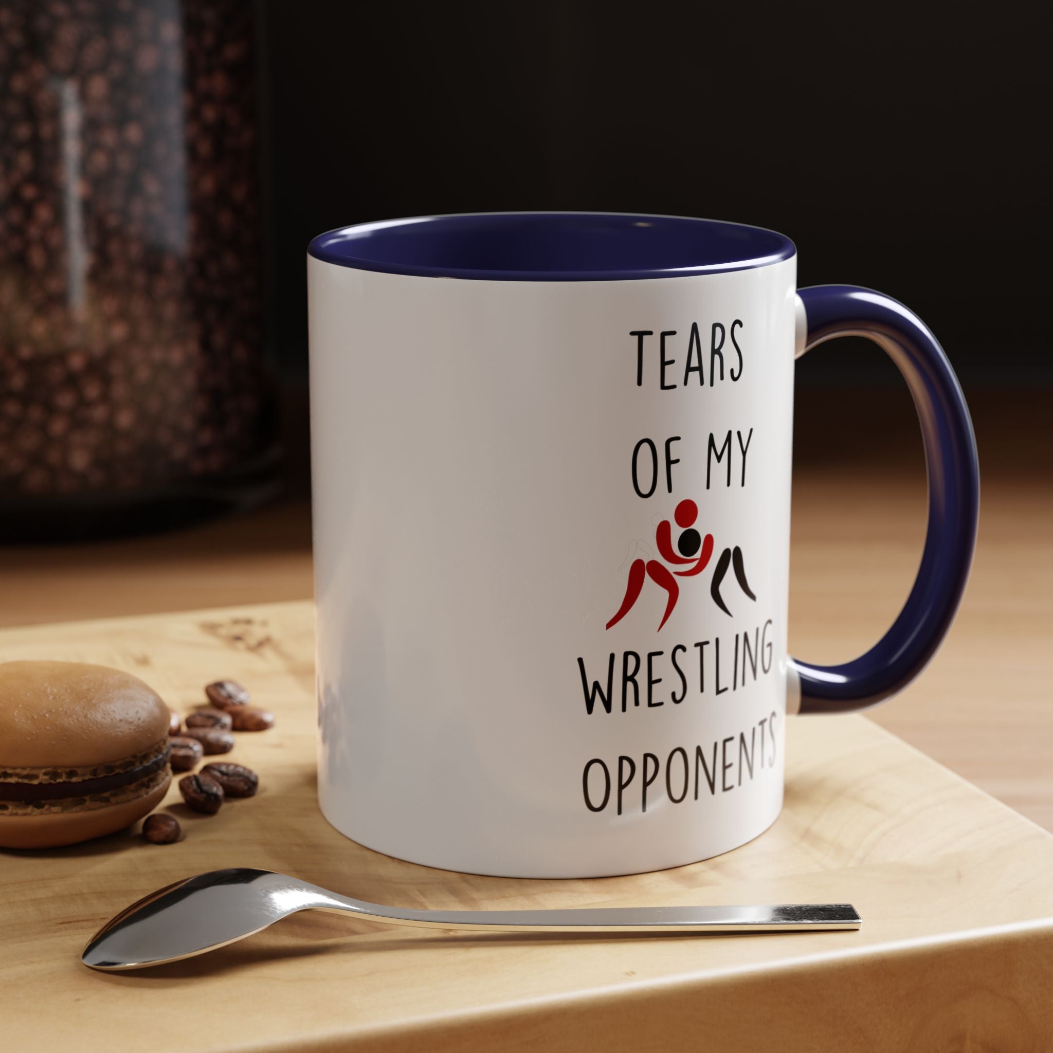 Funny Coffee Mug, Personalized Mug, Tears Of My Wrestling Opponents, Accent Cup (11, 15oz), Sarcastic Mug,  Tea Coffee Cup, gift under 20