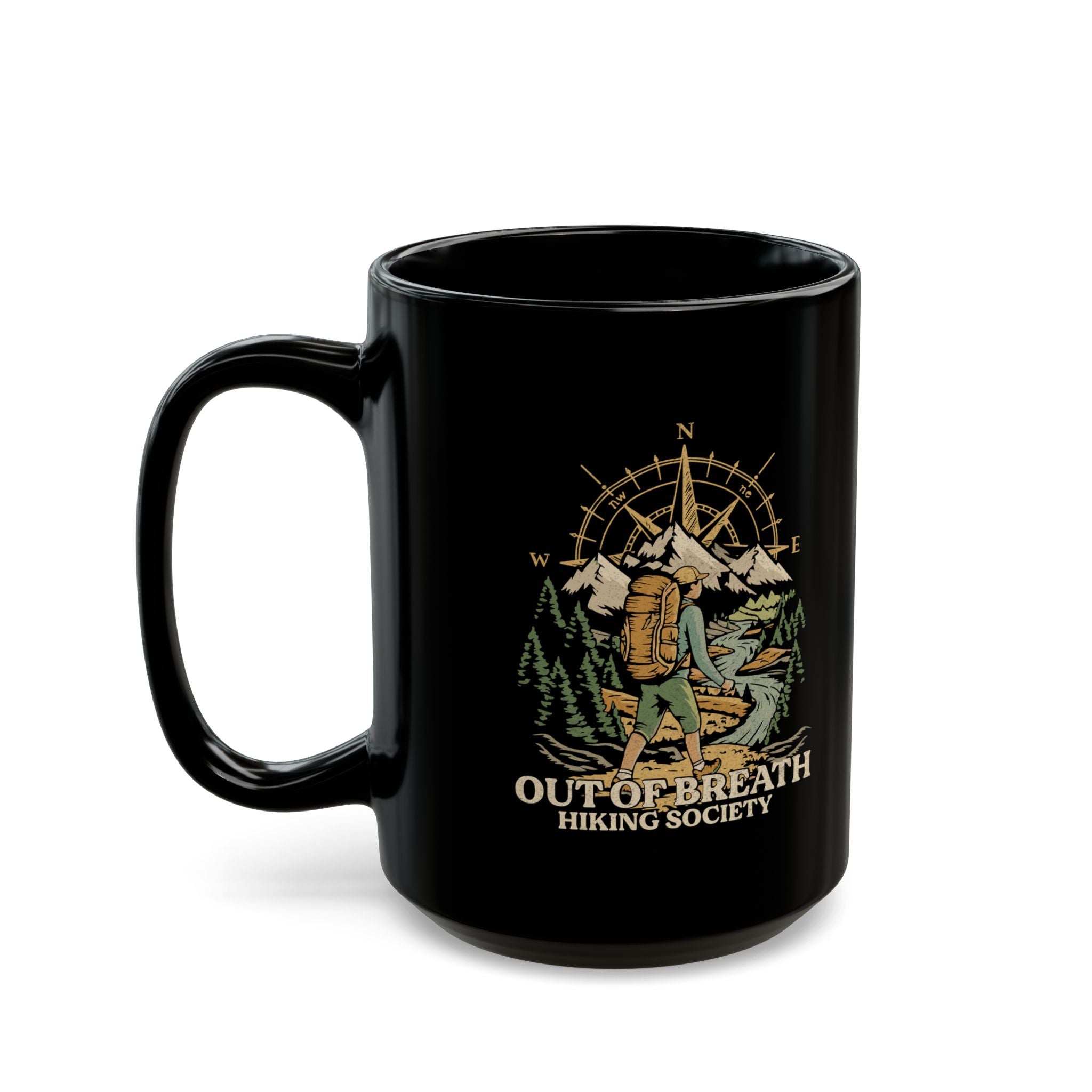Out Of Breath Hiking Society | Funny Coffee Mug, Sarcastic Tea Cup, Unique Gift Idea