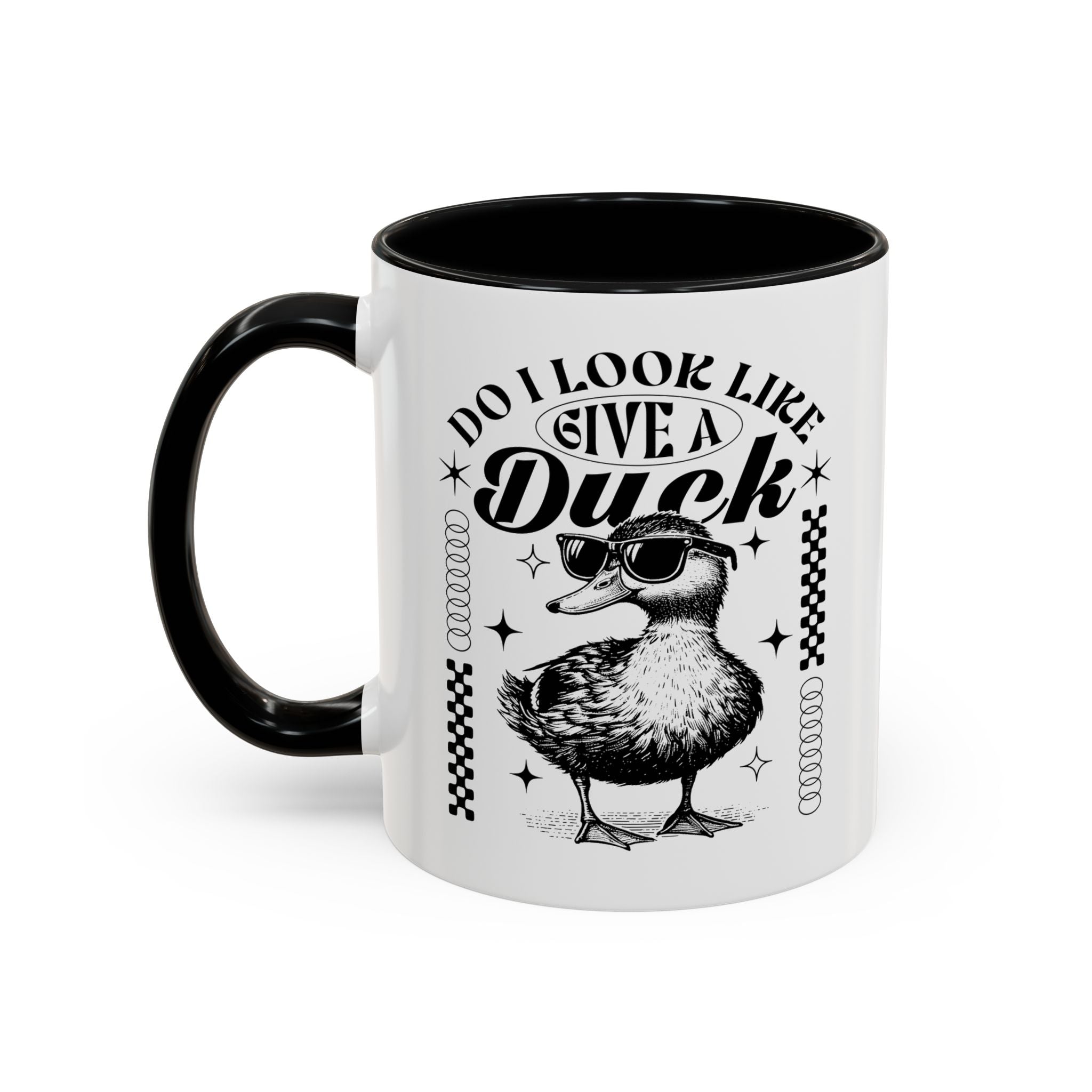 Funny Coffee Mug, Personalized Mug, Cute Do I Look Like I Give A Duck, Accent Cup (11, 15oz), Gift Under 20, White Elephant Animal Lover Cup