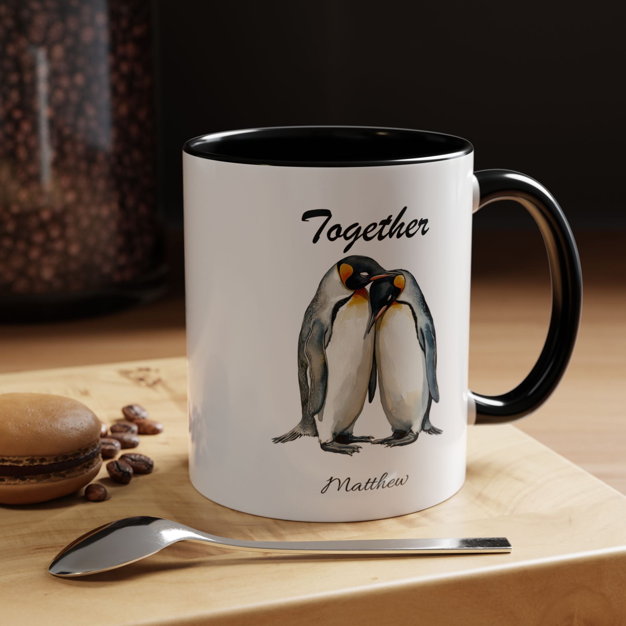 Always Together Penguins Mug | , Personalized Name Option