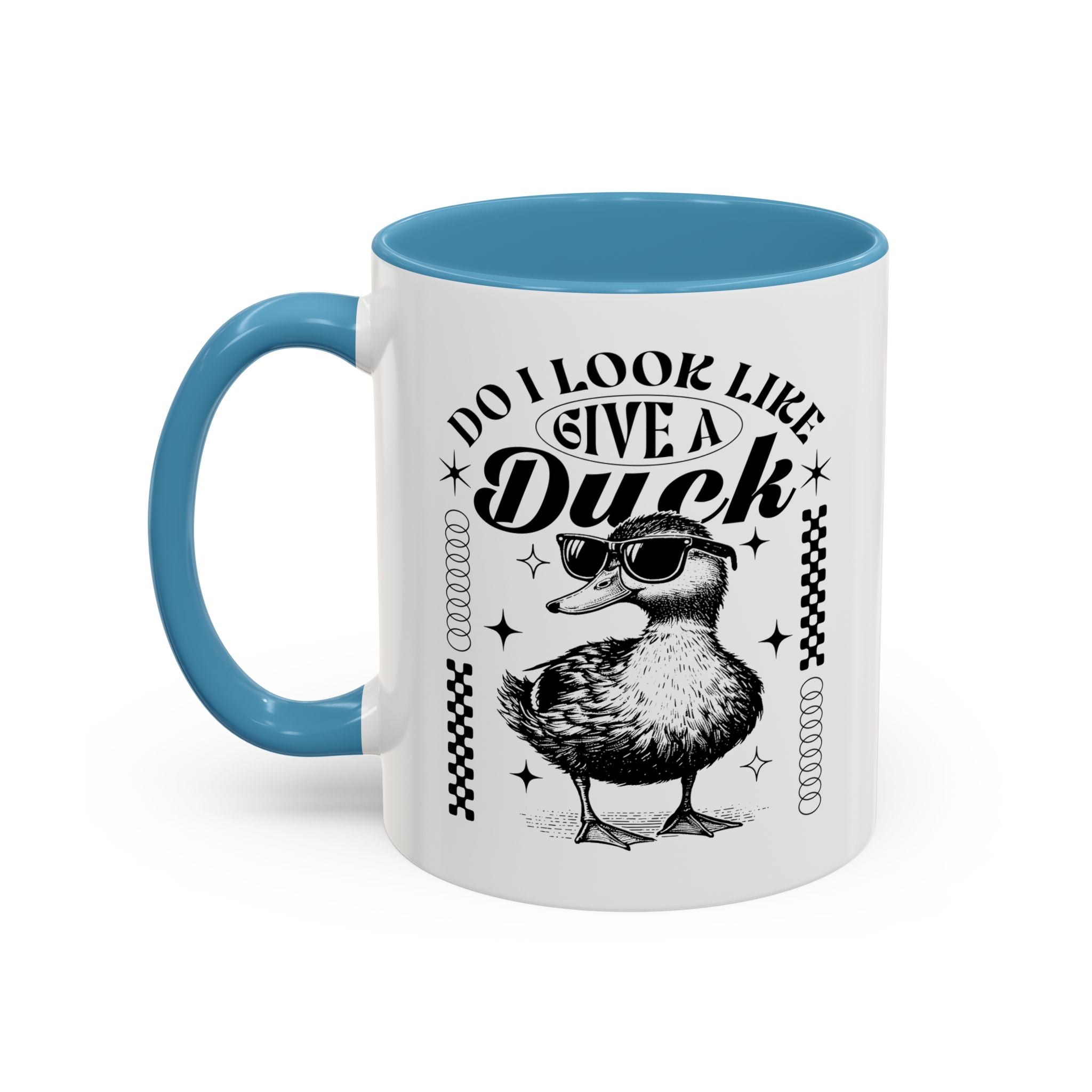 Funny Coffee Mug, Personalized Mug, Cute Do I Look Like I Give A Duck, Accent Cup (11, 15oz), Gift Under 20, White Elephant Animal Lover Cup