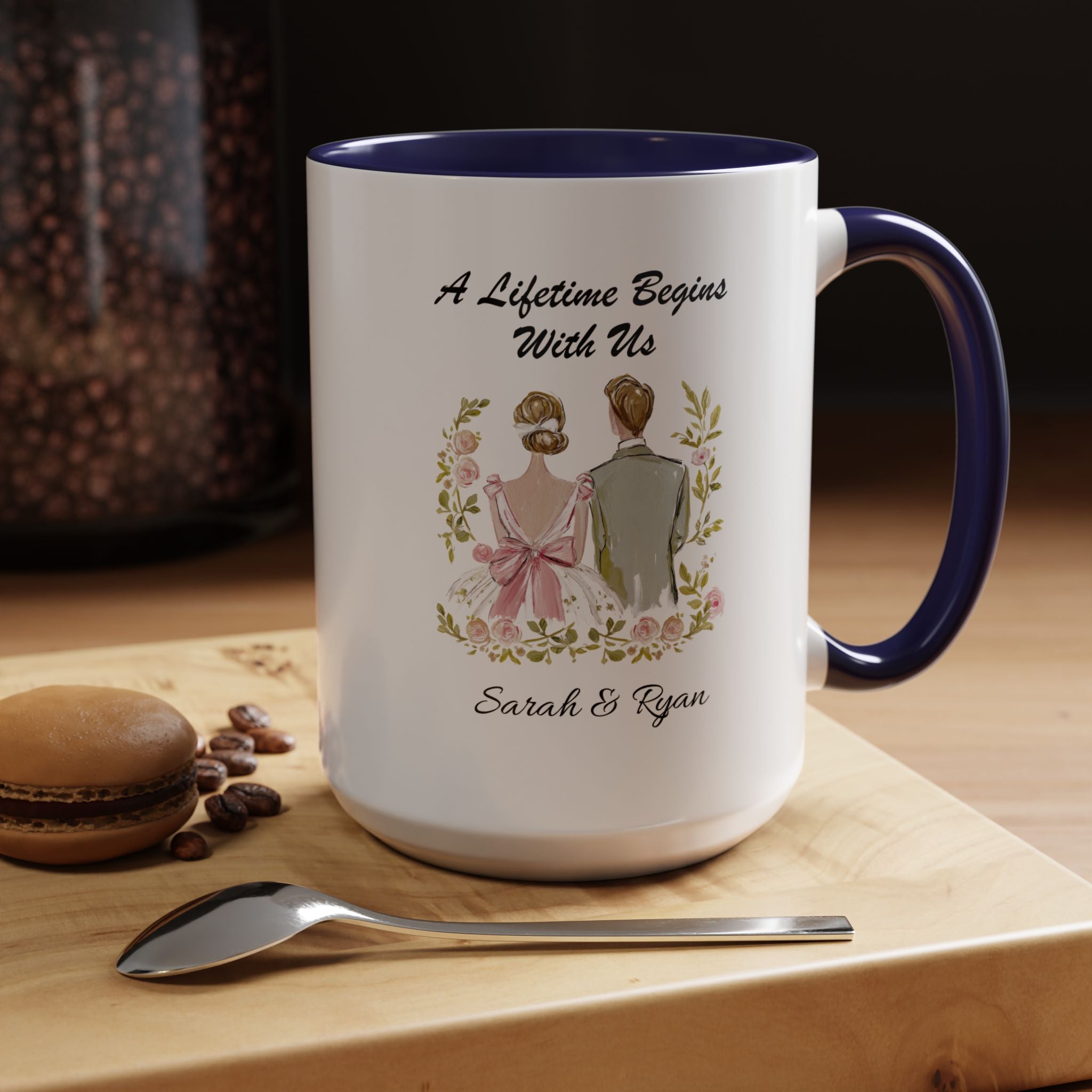 Personalized Indian Couple Mug - A Lifetime Begins With Us