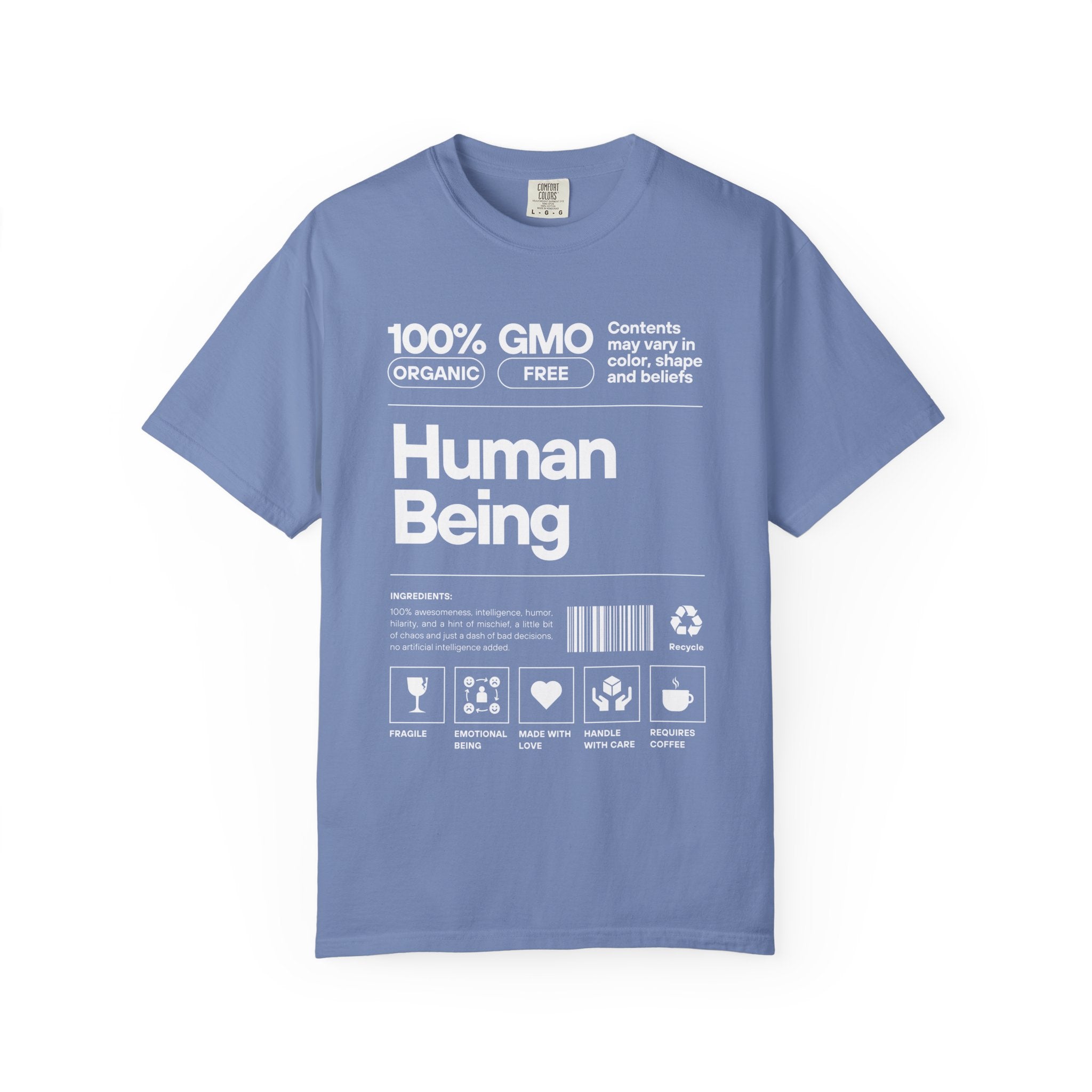 Human Being Facts Graphic T-Shirt — Funny Equality & Fun Facts Tee (Great Birthday Gift)