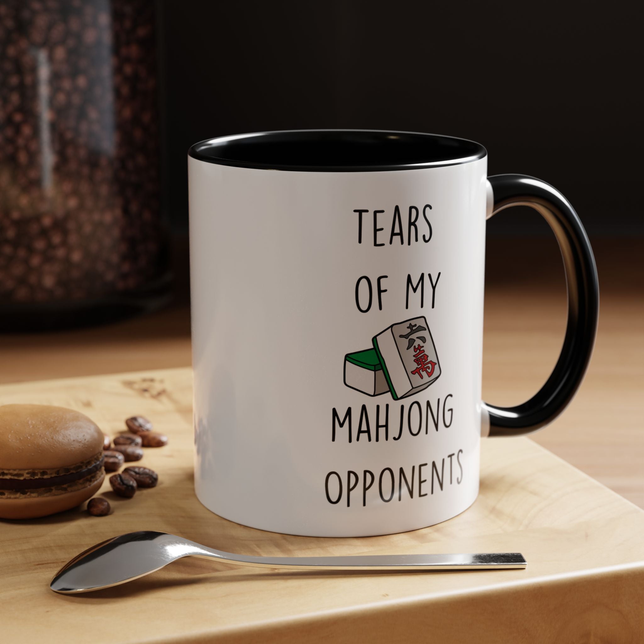 Funny Coffee Mug, Personalized Mug, Tears Of My Mahjong Opponents, Accent Cup (11, 15oz), Sarcastic Mug,  Tea Coffee Cup, Gift Under 20