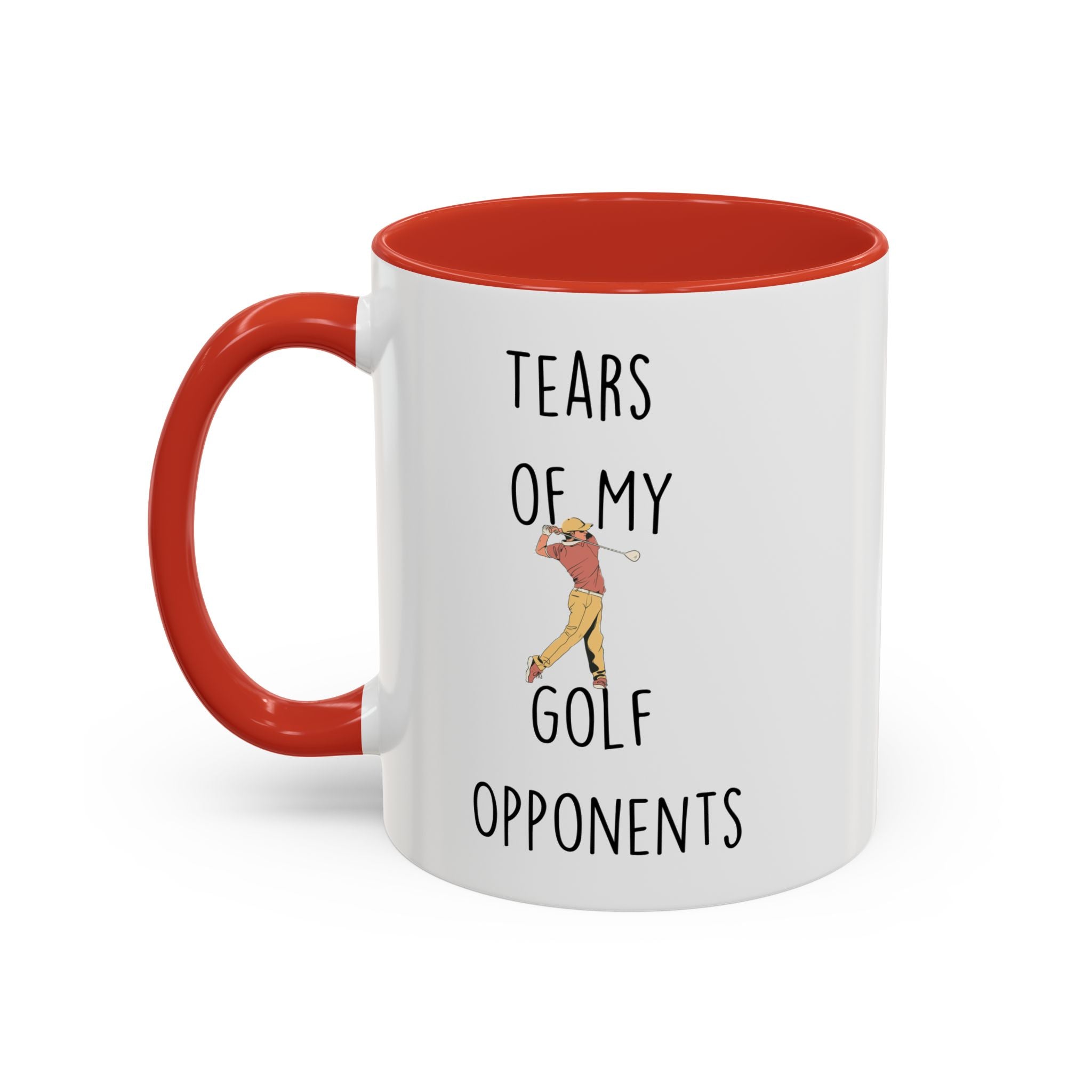 Funny Coffee Mug, Personalized Mug, Tears Of My Golf Opponents, Accent Cup (11, 15oz), Sarcastic Mug,  Tea Coffee Cup, Gift Under 20