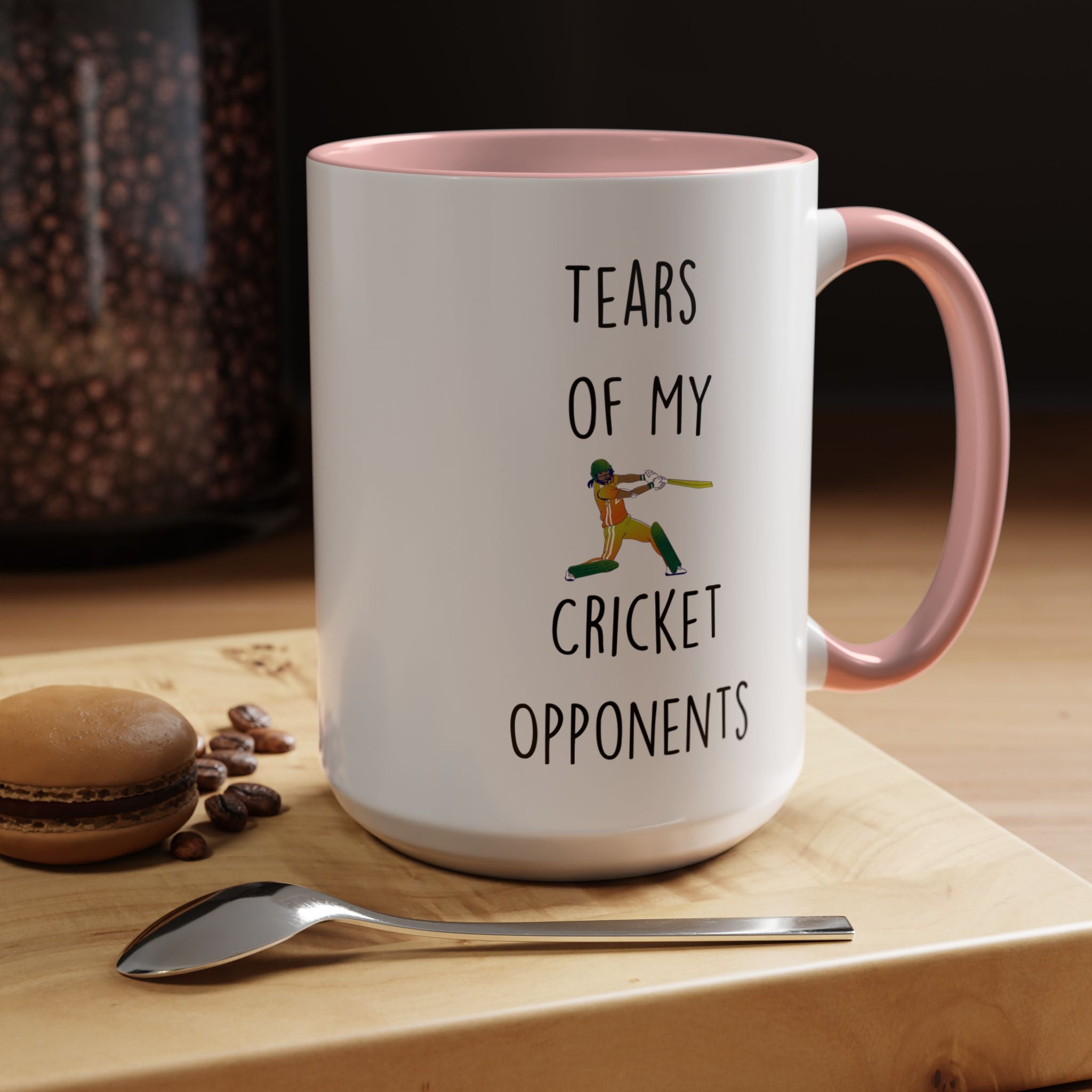 Funny Coffee Mug, Personalized Mug, Tears Of My Cricket Opponents, Accent Cup (11, 15oz), Sarcastic Mug,  Tea Coffee Cup, Gift Under 20