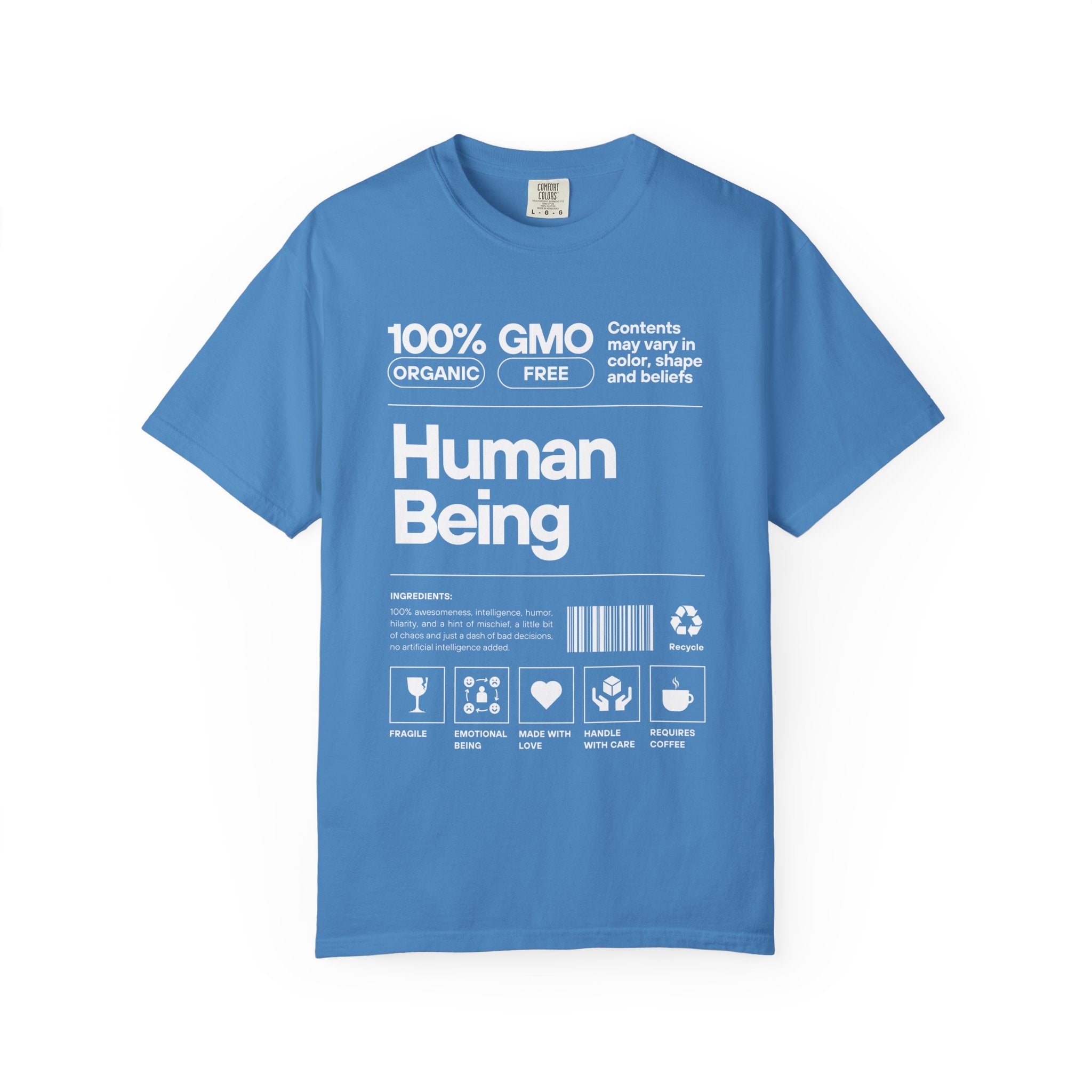 Human Being Facts Graphic T-Shirt — Funny Equality & Fun Facts Tee (Great Birthday Gift)
