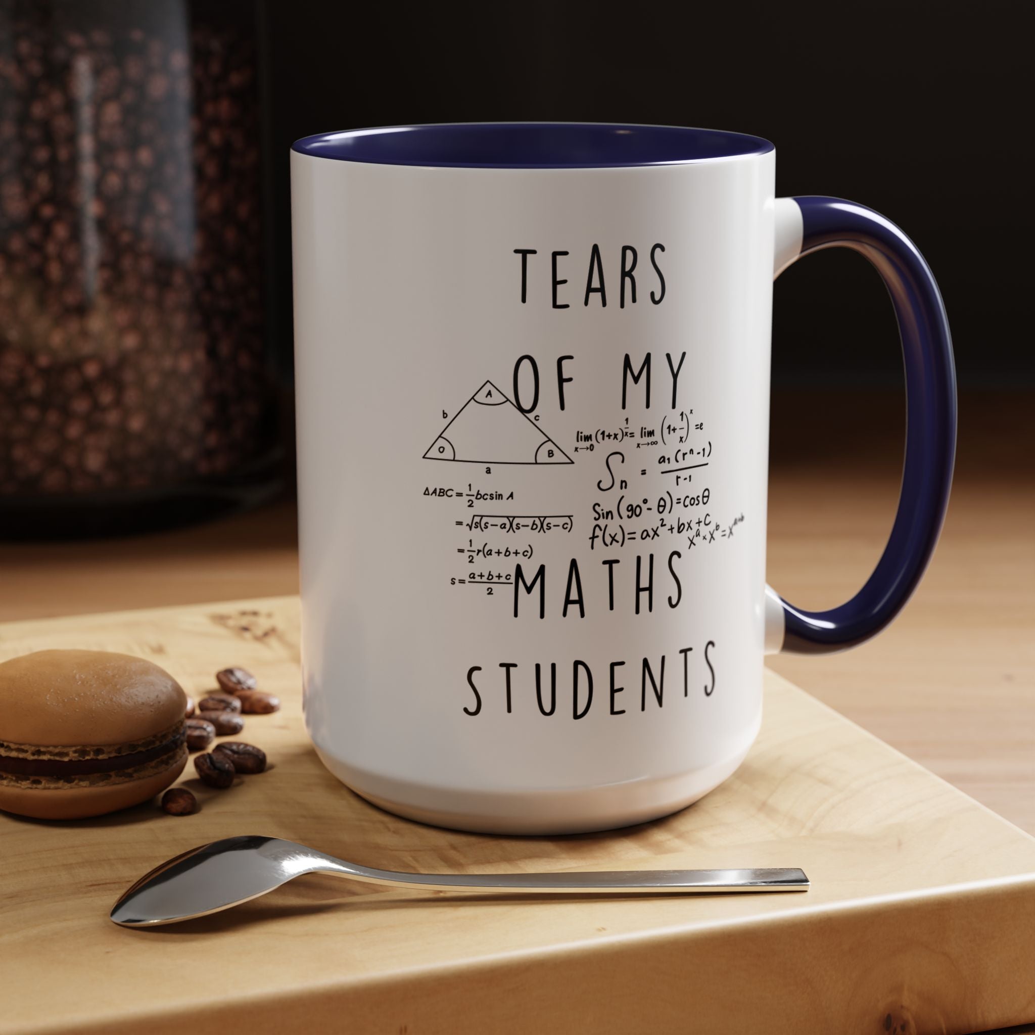 Funny Coffee Mug, Personalized Mug, Tears Of My Math Students, Accent Cup (11, 15oz), Sarcastic Mug,  Tea Coffee Cup, Gift Under 20