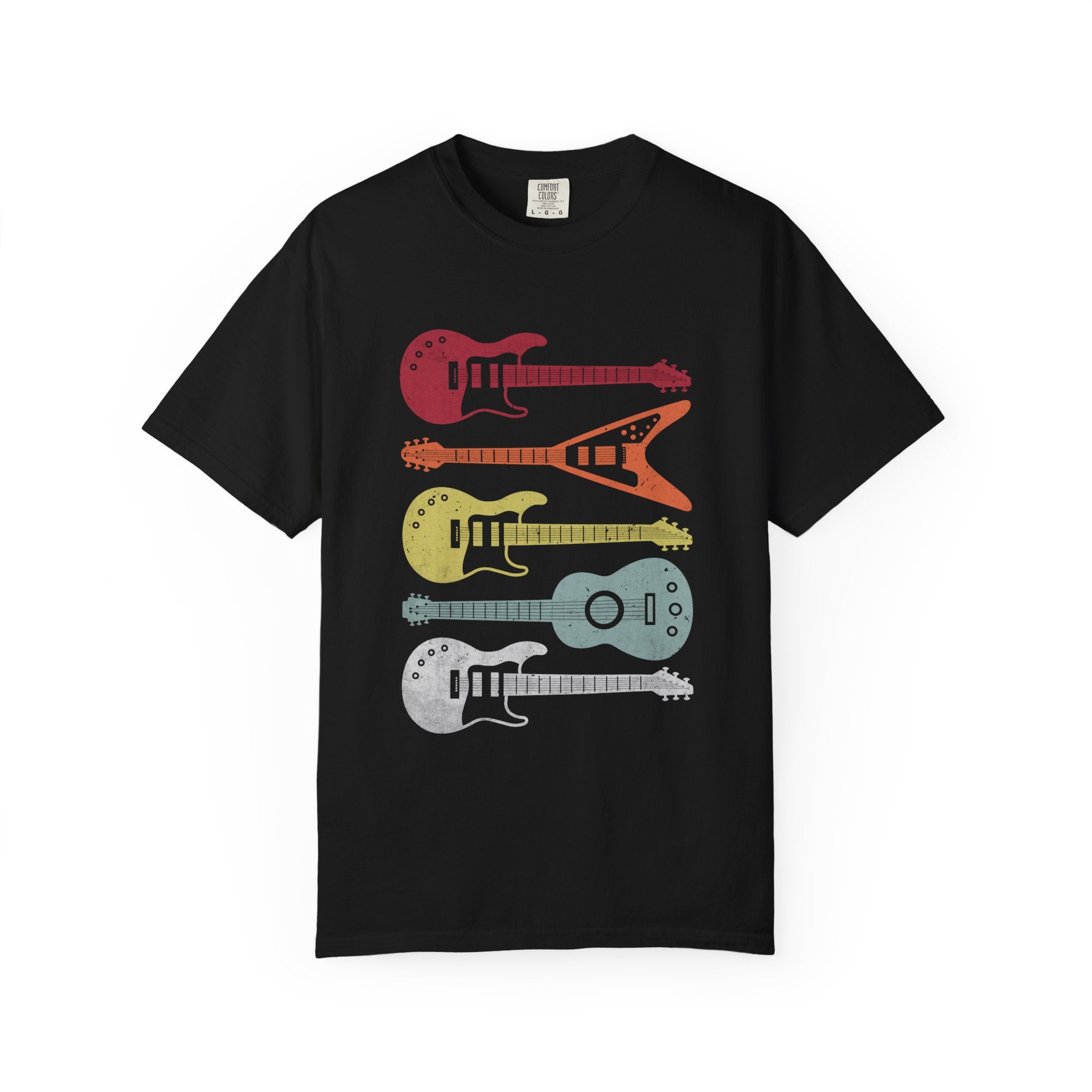 Retro Guitar T-shirt — Calm Positive Healing Music Vibes