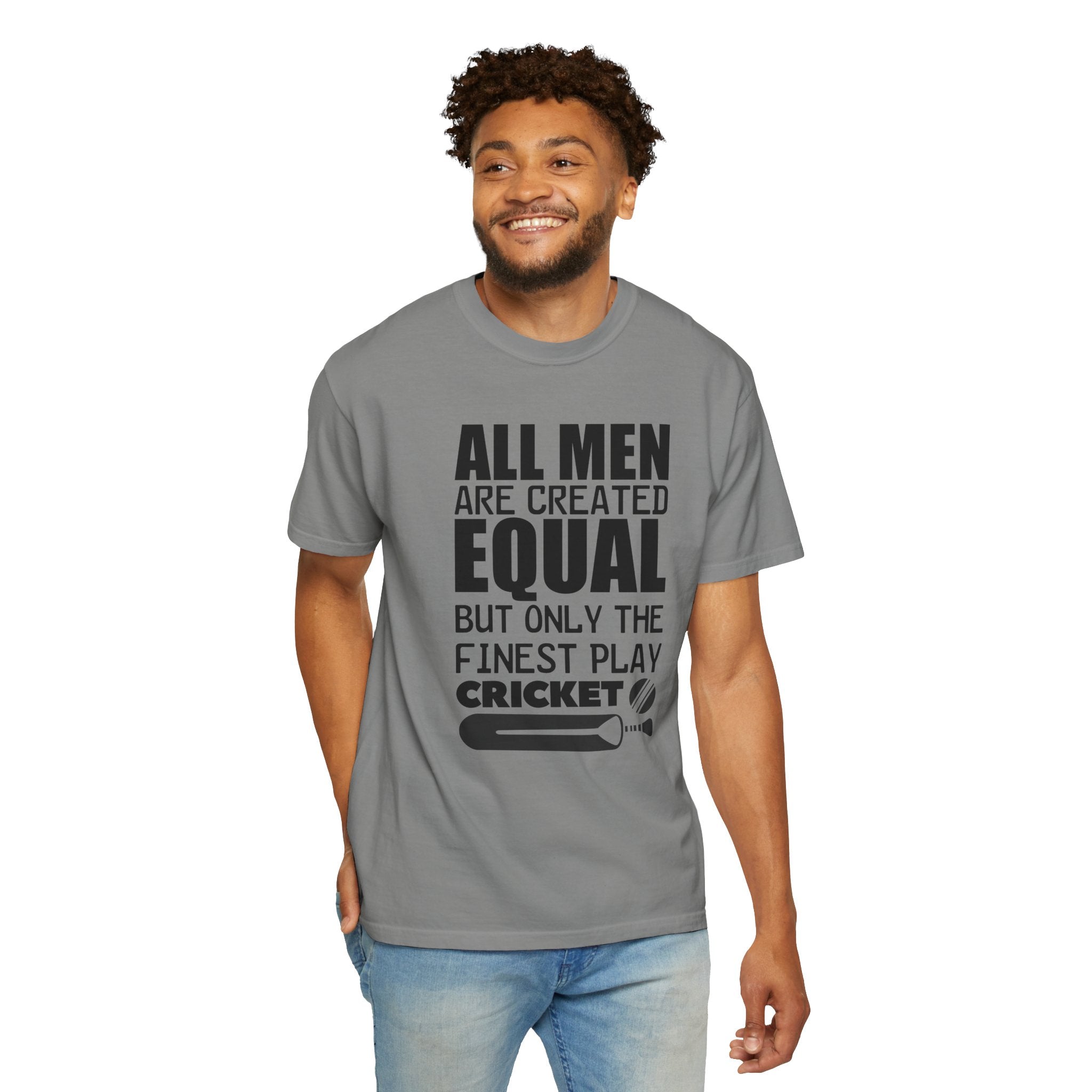 All Men Are Created Equal But Only The Finest Play Cricket, Desi funny Cricket lover gift tshirt, IPL/T20 world cup tees Unisex T-shirt