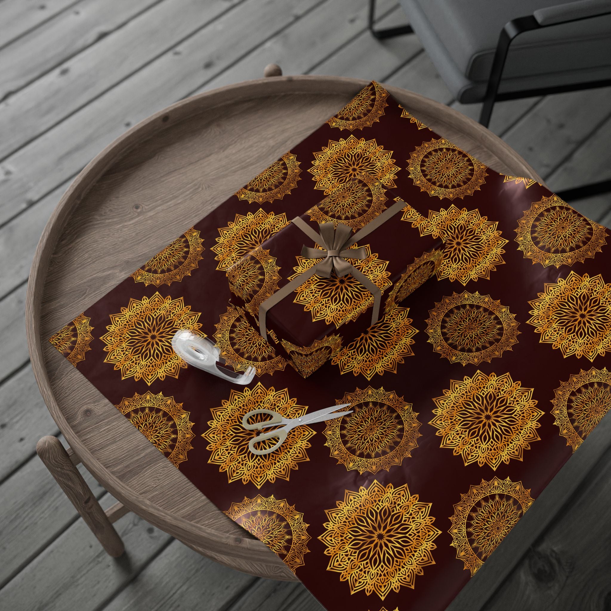 Ramadan Wrap Paper - Islamic Gift Wrap With Mandala and Architectural Design