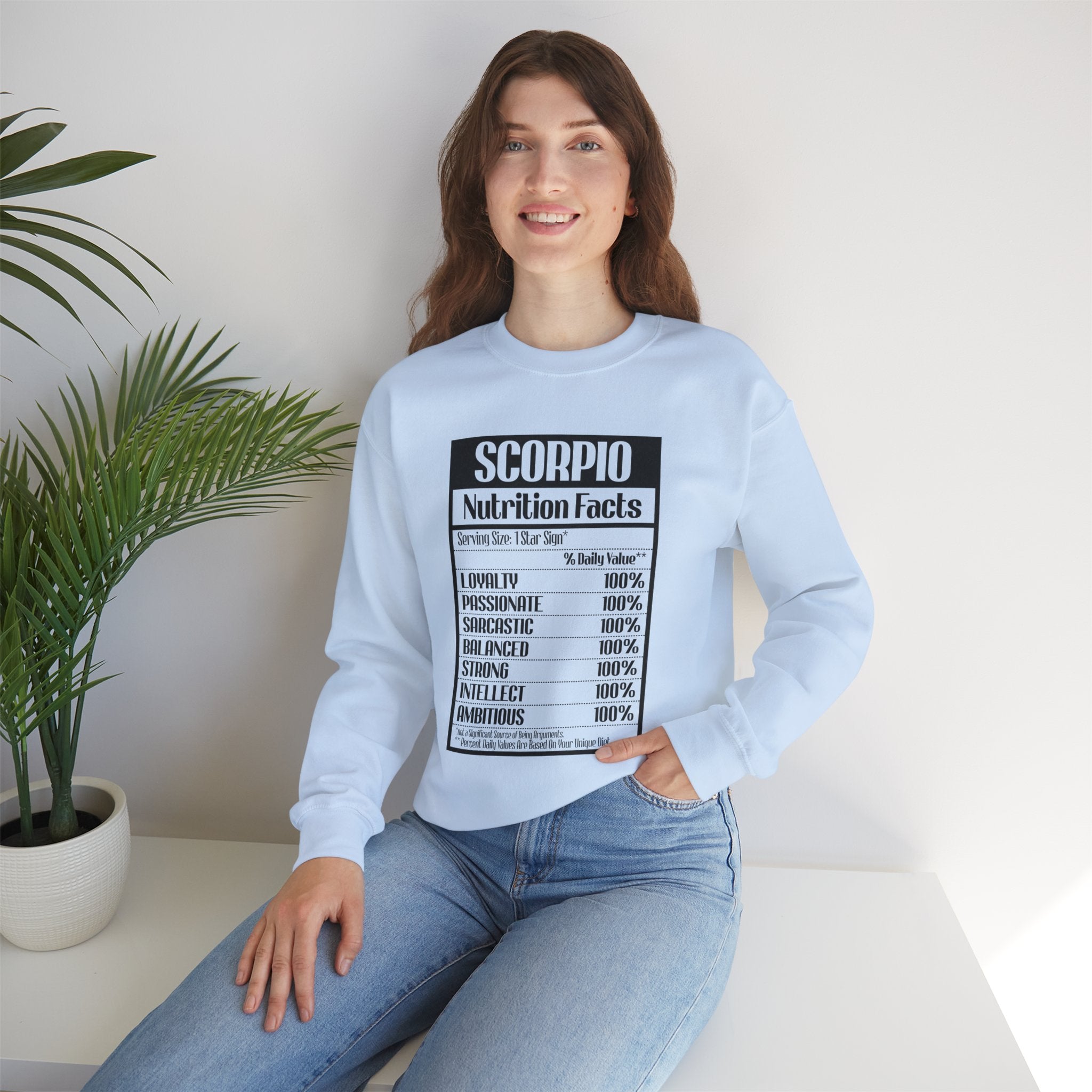 Scorpio nutrition facts sweatshirt