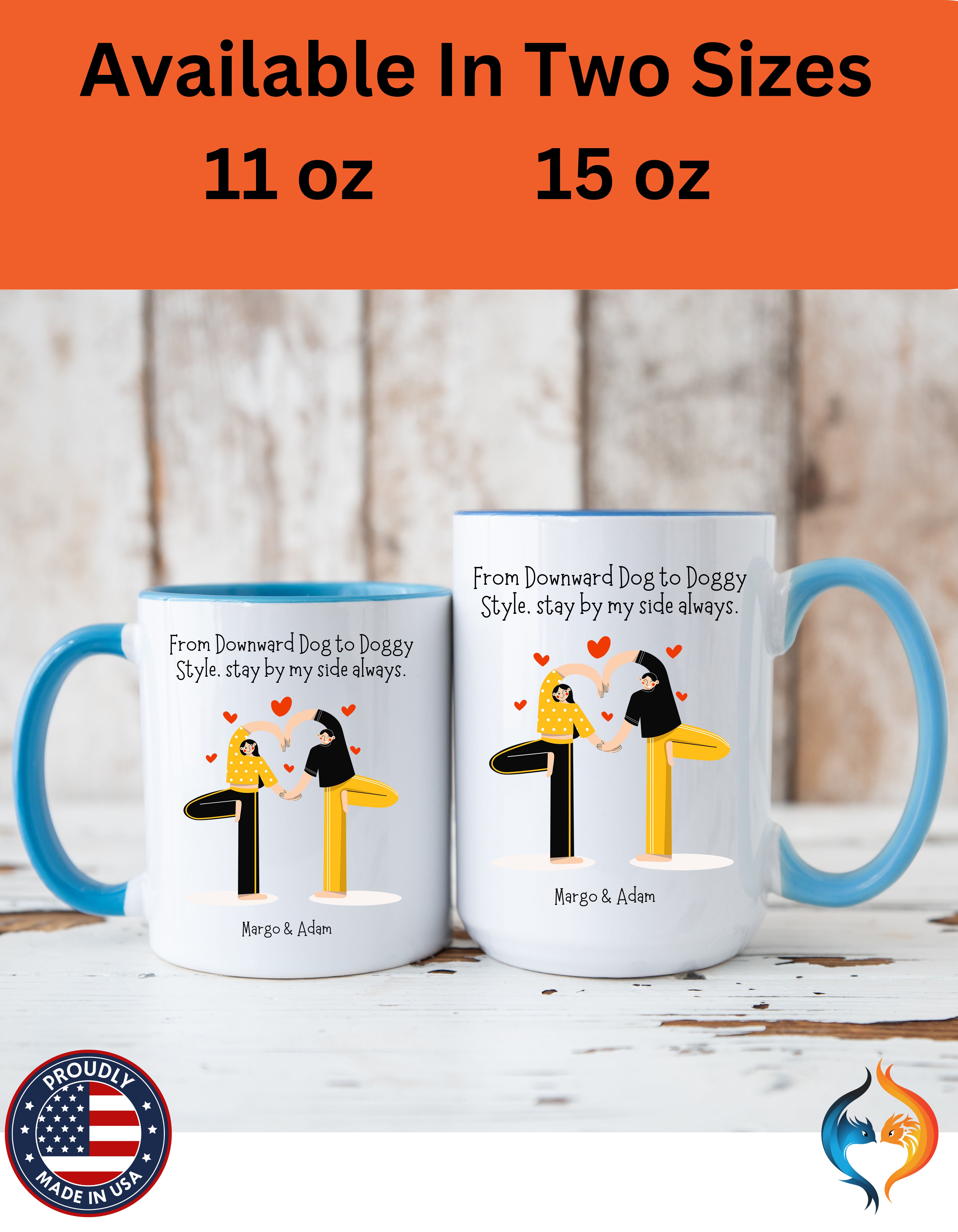 Dirty Valentine Mug - Downward Dog to Doggy Style, Stay by My Side