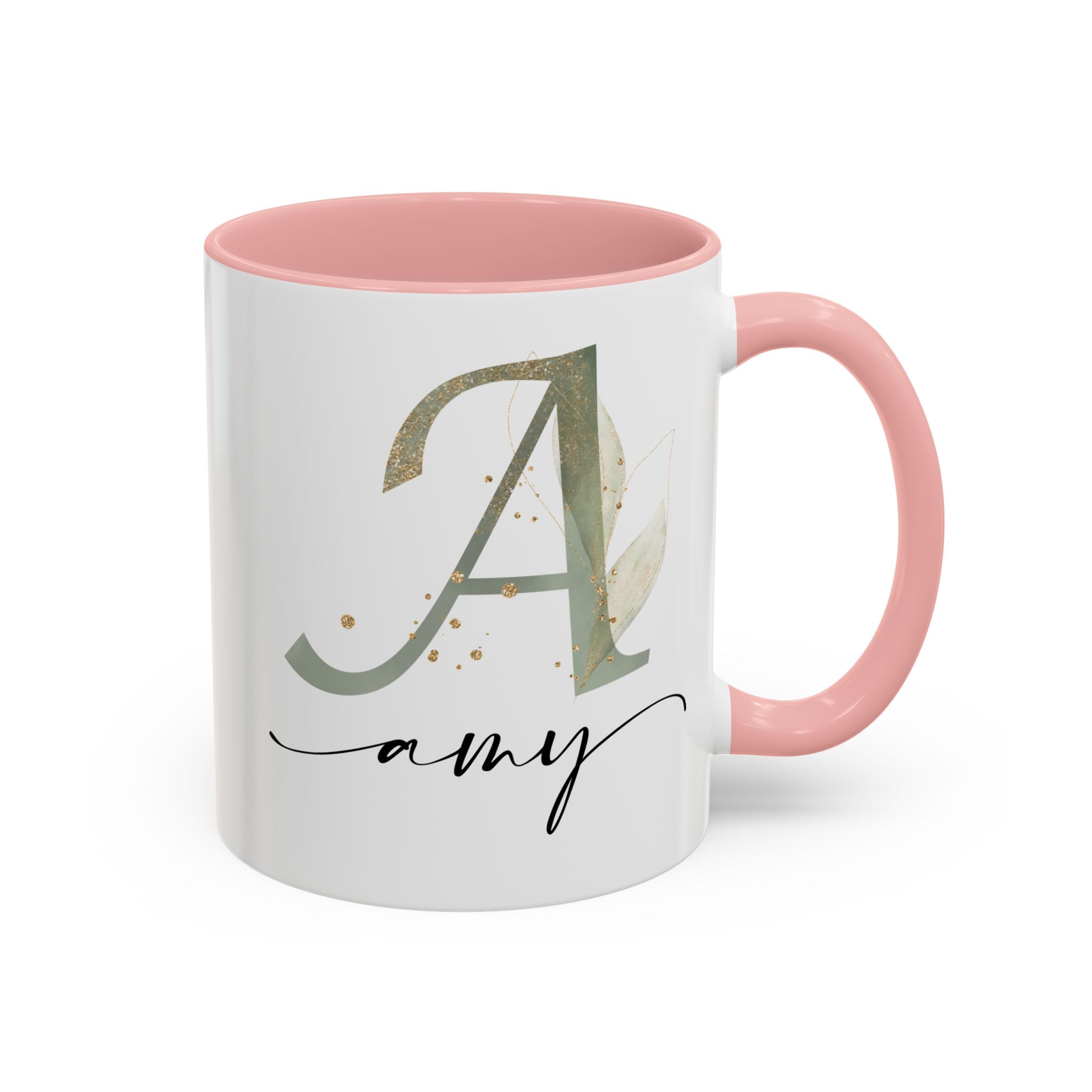 Personalized Floral Initial Coffee Mug for her, Custom Name Mug, Wedding Favor, Unique Home Décor Coffee Cup, Girlfriend Gift, Monogram Mug