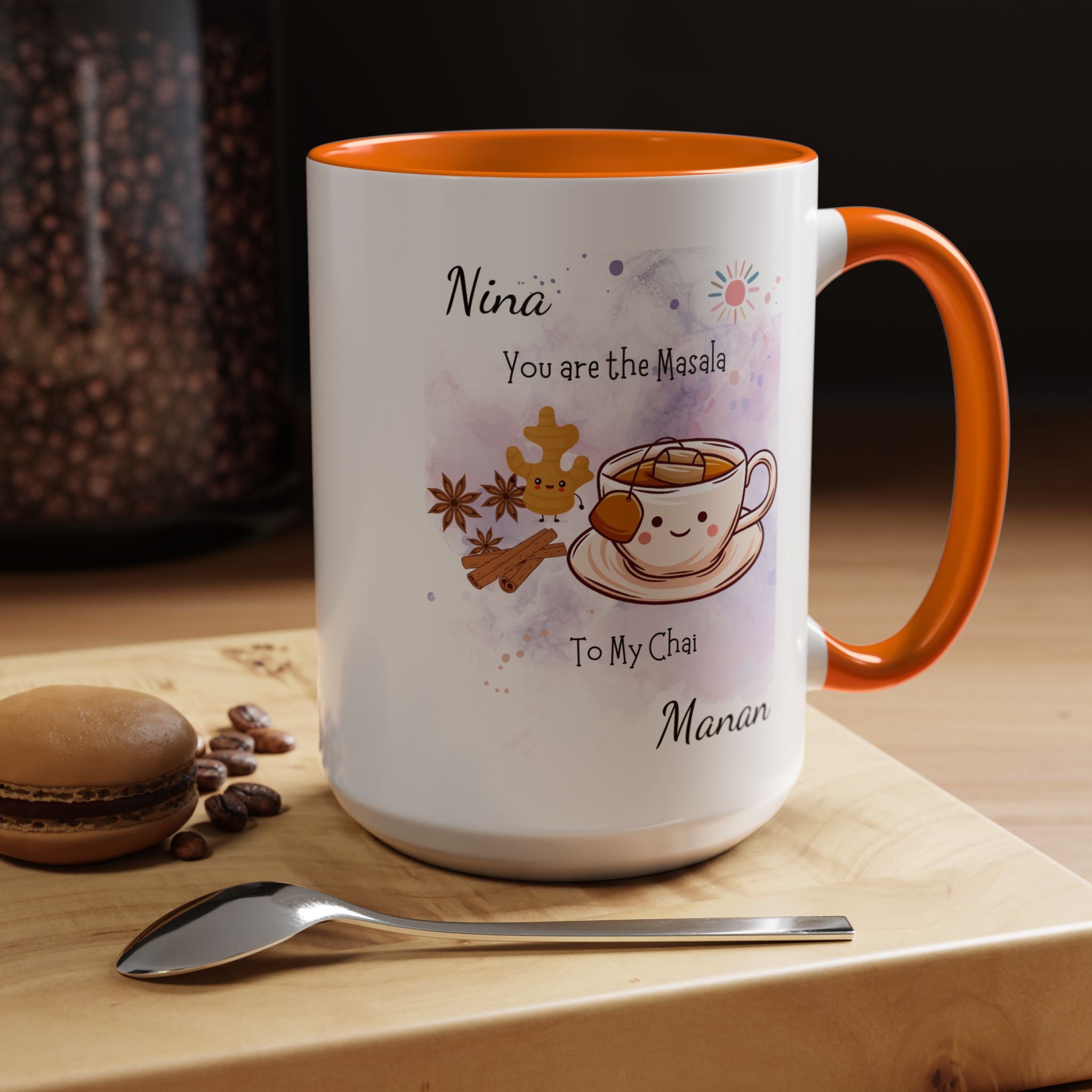 Funny Coffee Mug, Personalized Mug, You Are The Masala To My Chai Accent Cup 11/15oz, Anniversary Wedding, Valentines, Romantic Gift Him her