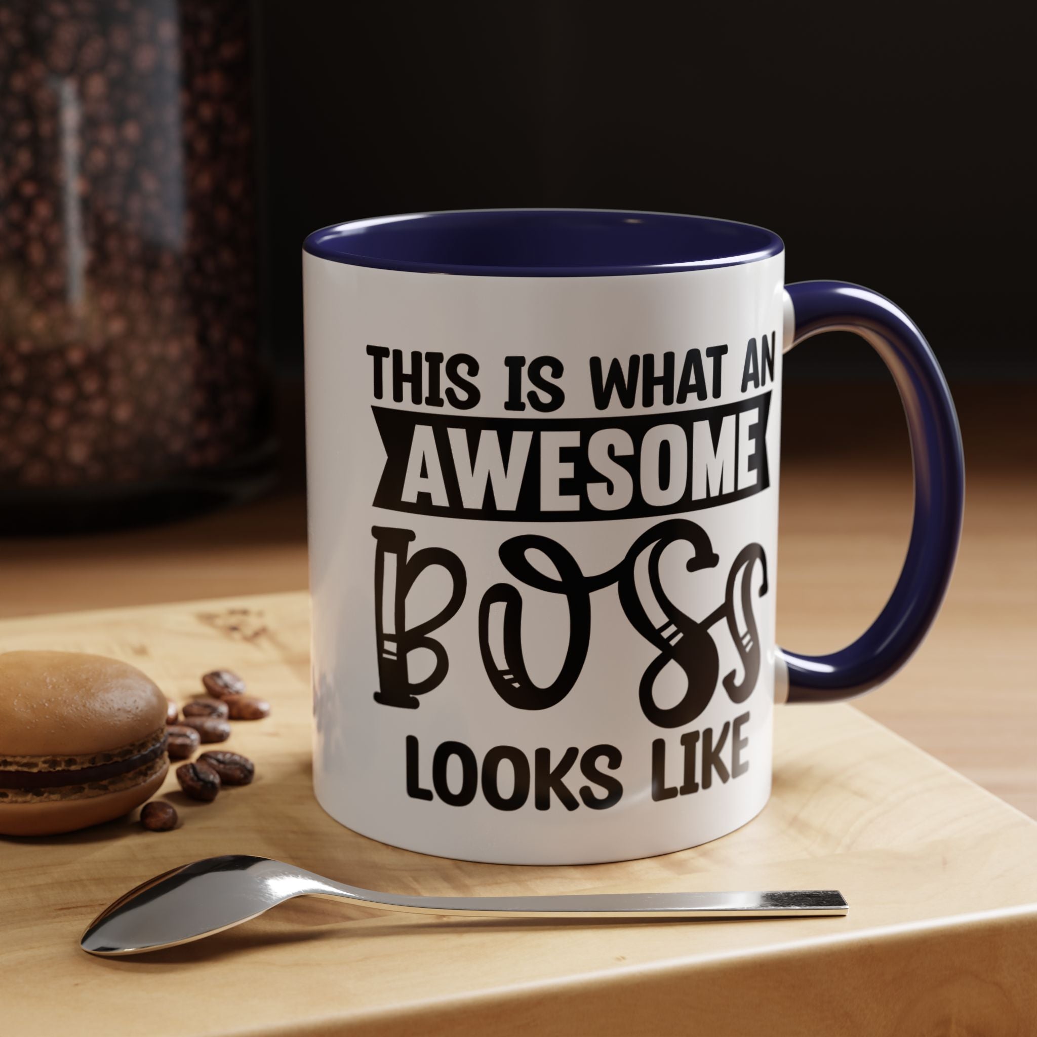 Funny Coffee Mug, Personalized Mug, This Is What An Awesome Boss Looks Like Accent Cup (11, 15oz), Gift Under 20, White Elephant