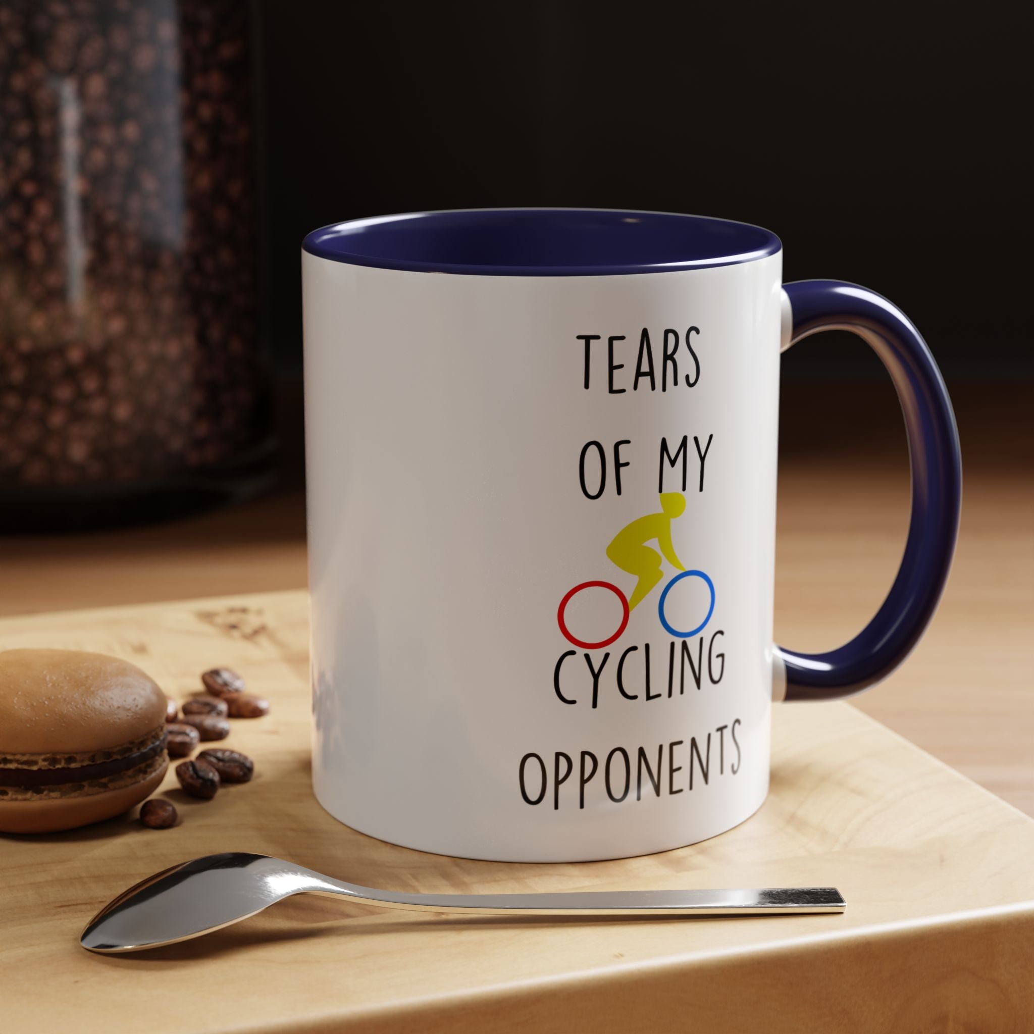 Funny Coffee Mug, Personalized Mug, Tears Of My Cycling Opponents, Accent Cup (11, 15oz), Sarcastic Mug,  Tea Coffee Cup, Gift Under 20