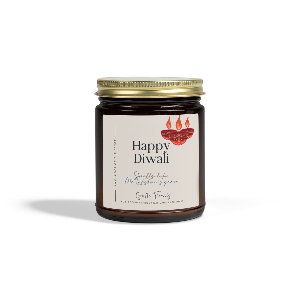 Personalized Diwali Candle - Maa Lakshmi Grace, 9 oz