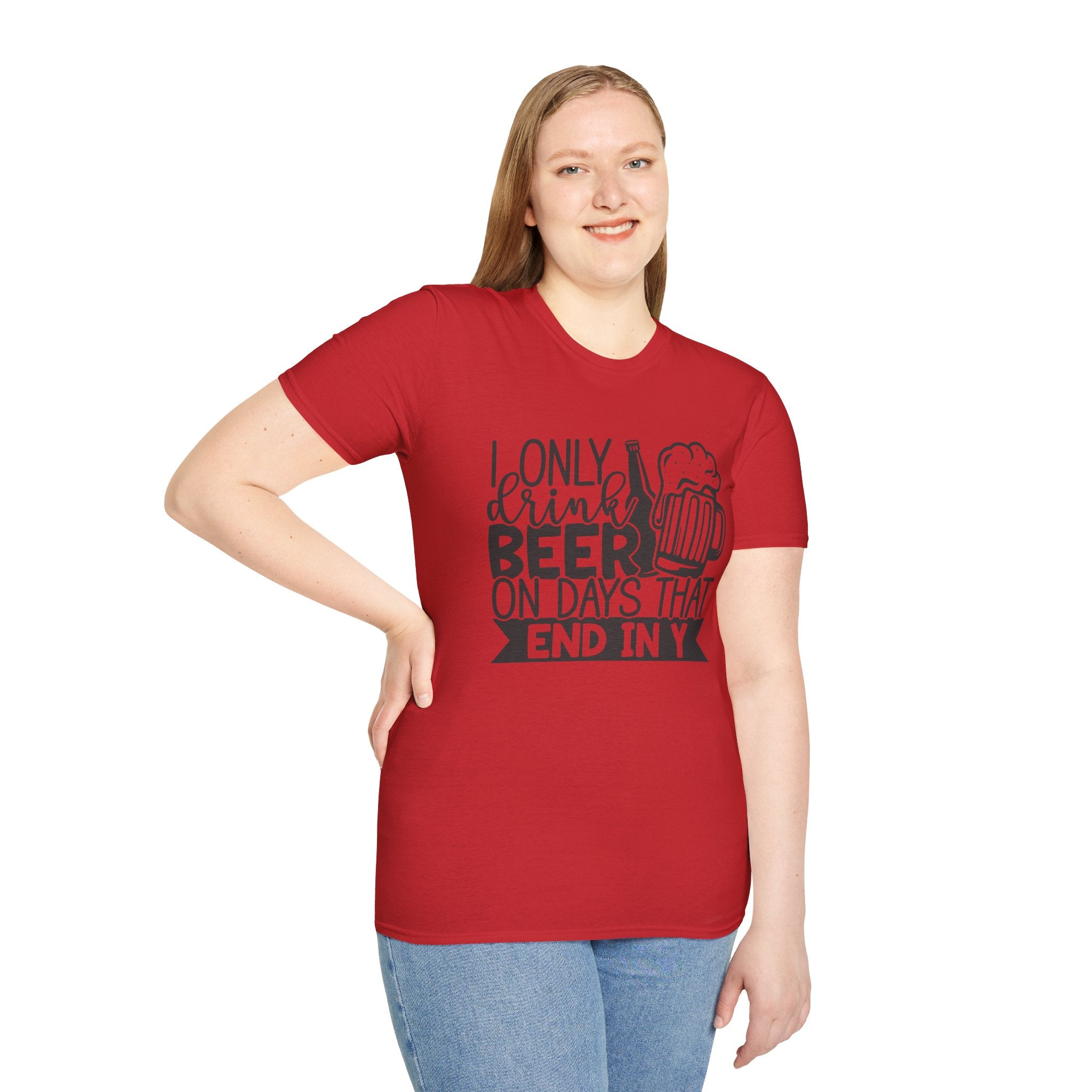 Beer Lover Unisex T-Shirt, Funny Day-Ending Beer Drinking Tee, Softstyle Beer Drinker Shirt, Beer Enthusiast Gift Top, Beer Day Tshirt