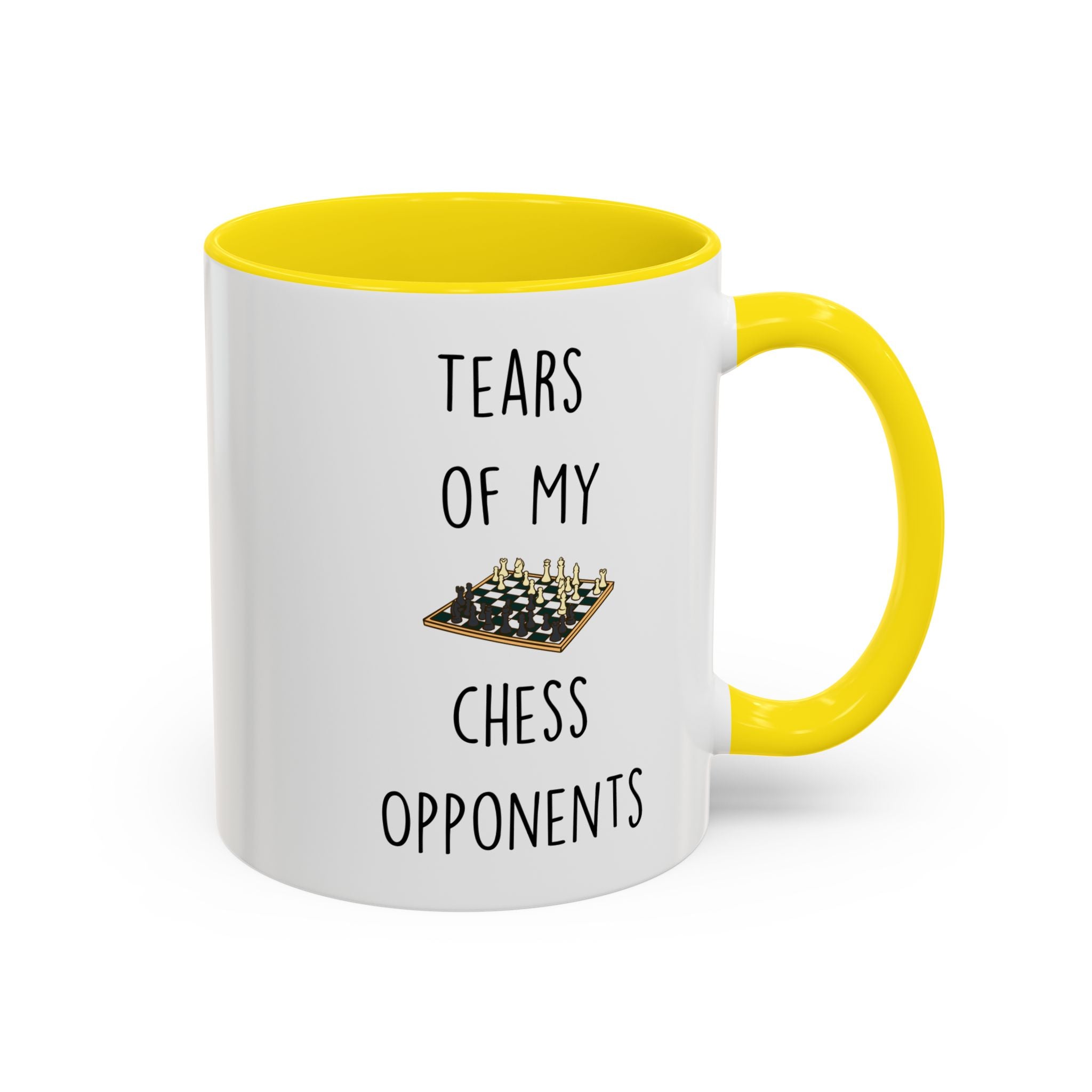 Funny Coffee Mug, Personalized Mug, Tears Of My Chess Opponents, Accent Cup (11, 15oz), Sarcastic Mug,  Tea Coffee Cup, Gift Under 20