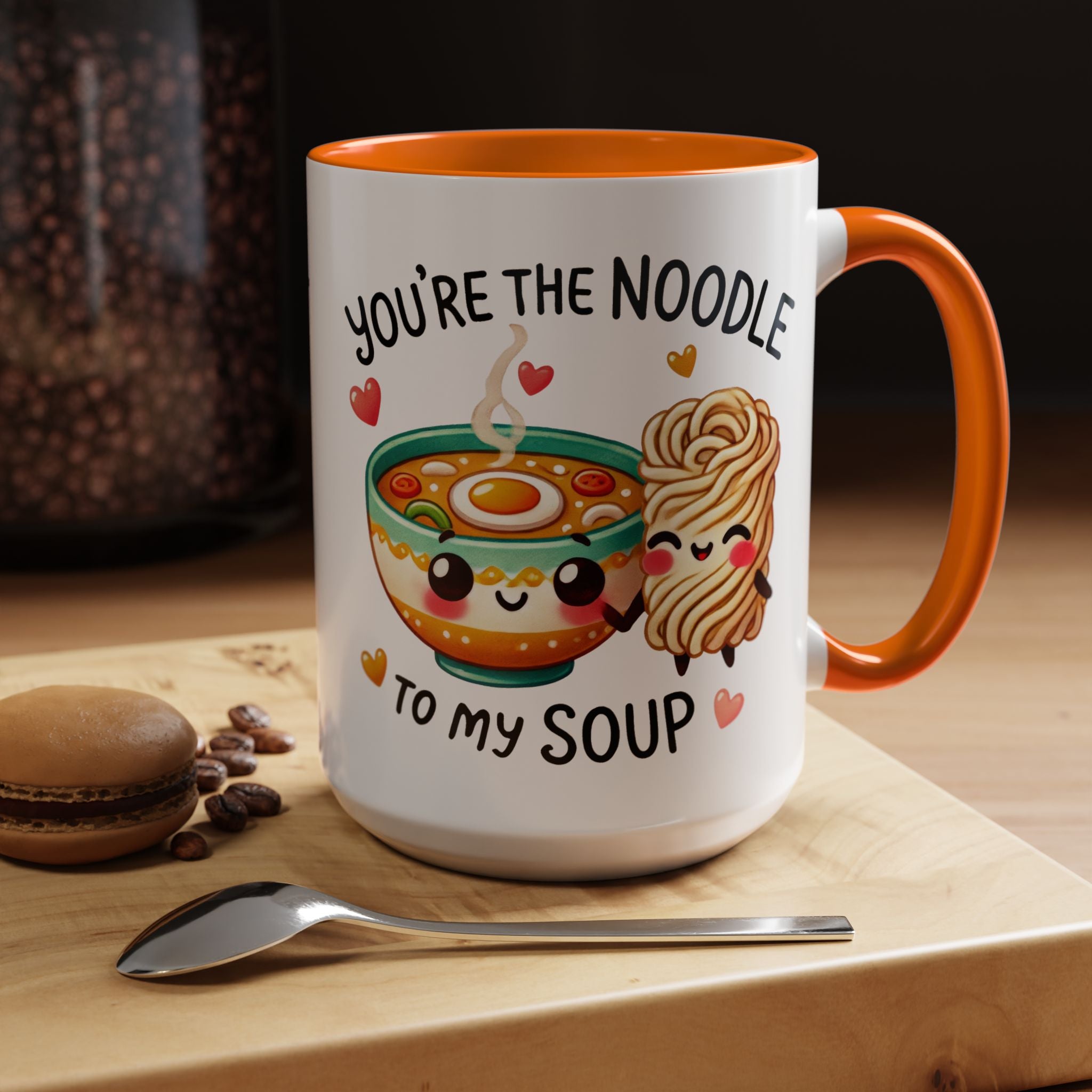 You Are The Noodle To My Soup Personalized Romantic Mug Accent Cup 11/15oz, Anniversary Wedding Valentines Custom Gift Him her Spouse BF GF