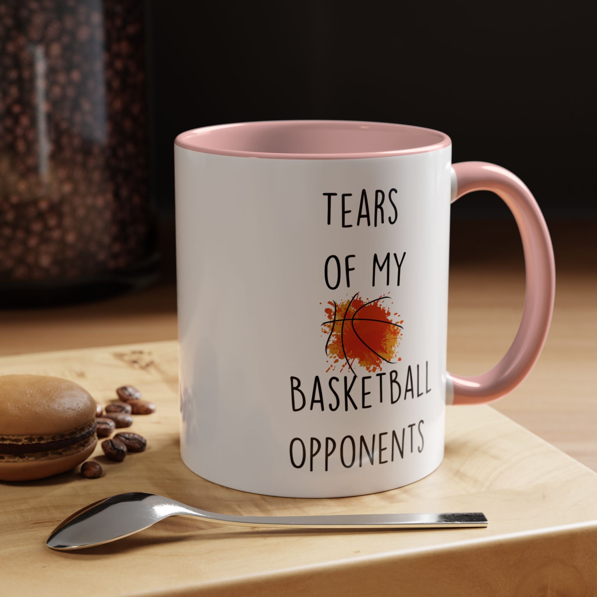 Funny Coffee Mug, Personalized Mug, Tears Of My Basketball Opponents, Accent Cup (11, 15oz), Sarcastic Mug,  Tea Coffee Cup, Gift Under 20