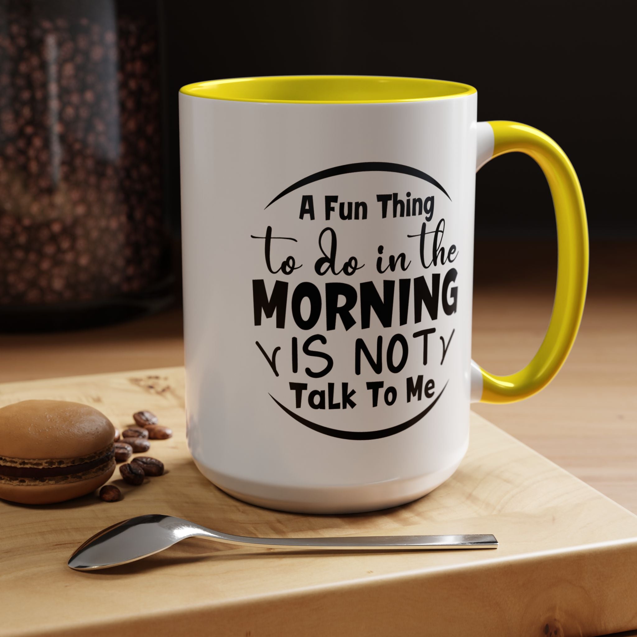 Funny Coffee Mug, Personalized Mug, Don't Talk To Me In The Morning Accent Coffee Cup (11, 15oz), Gift Under 20, White Elephant Gift Idea