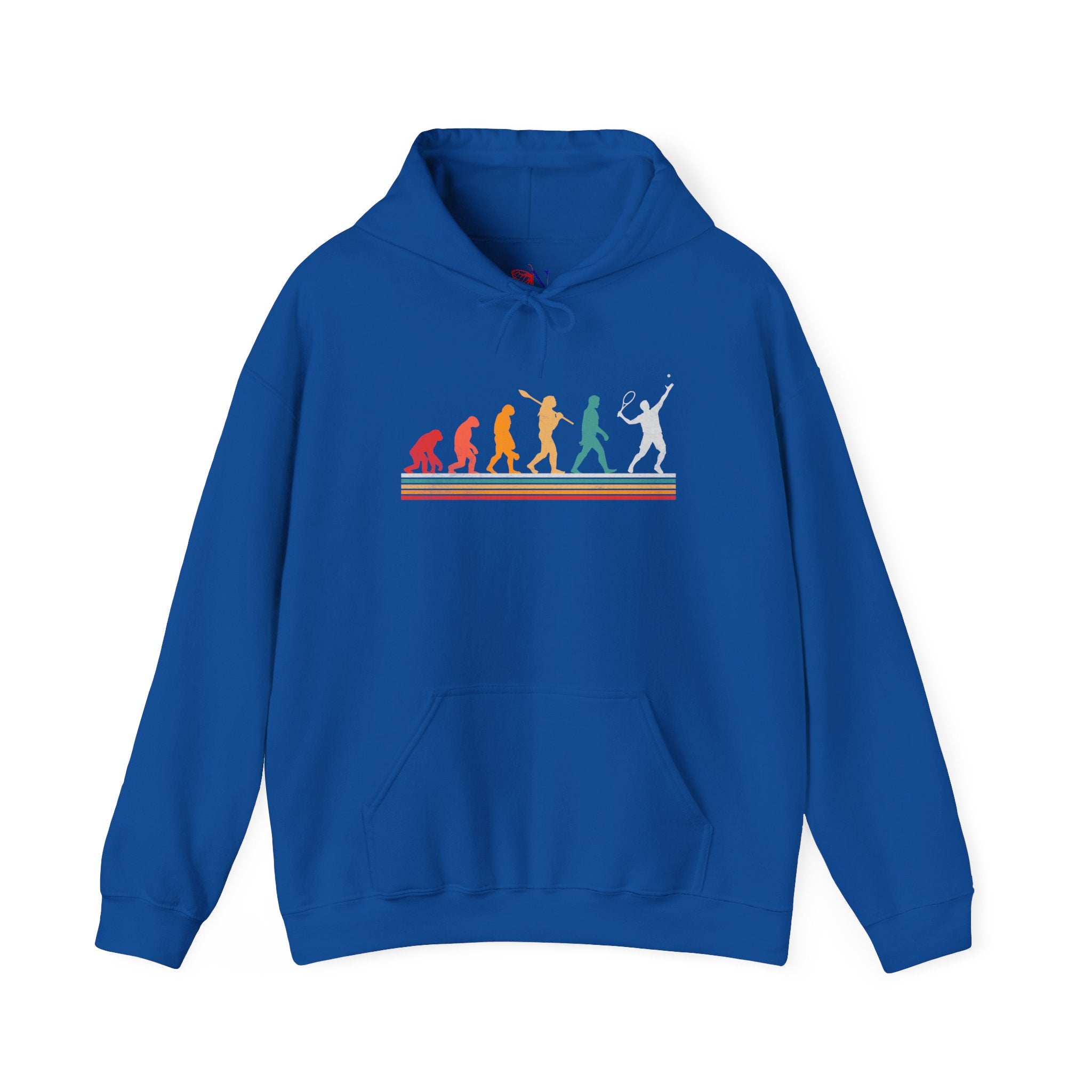Evolution of Badminton Hoodie – Retro Rainbow Dance Silhouette Sweatshirt