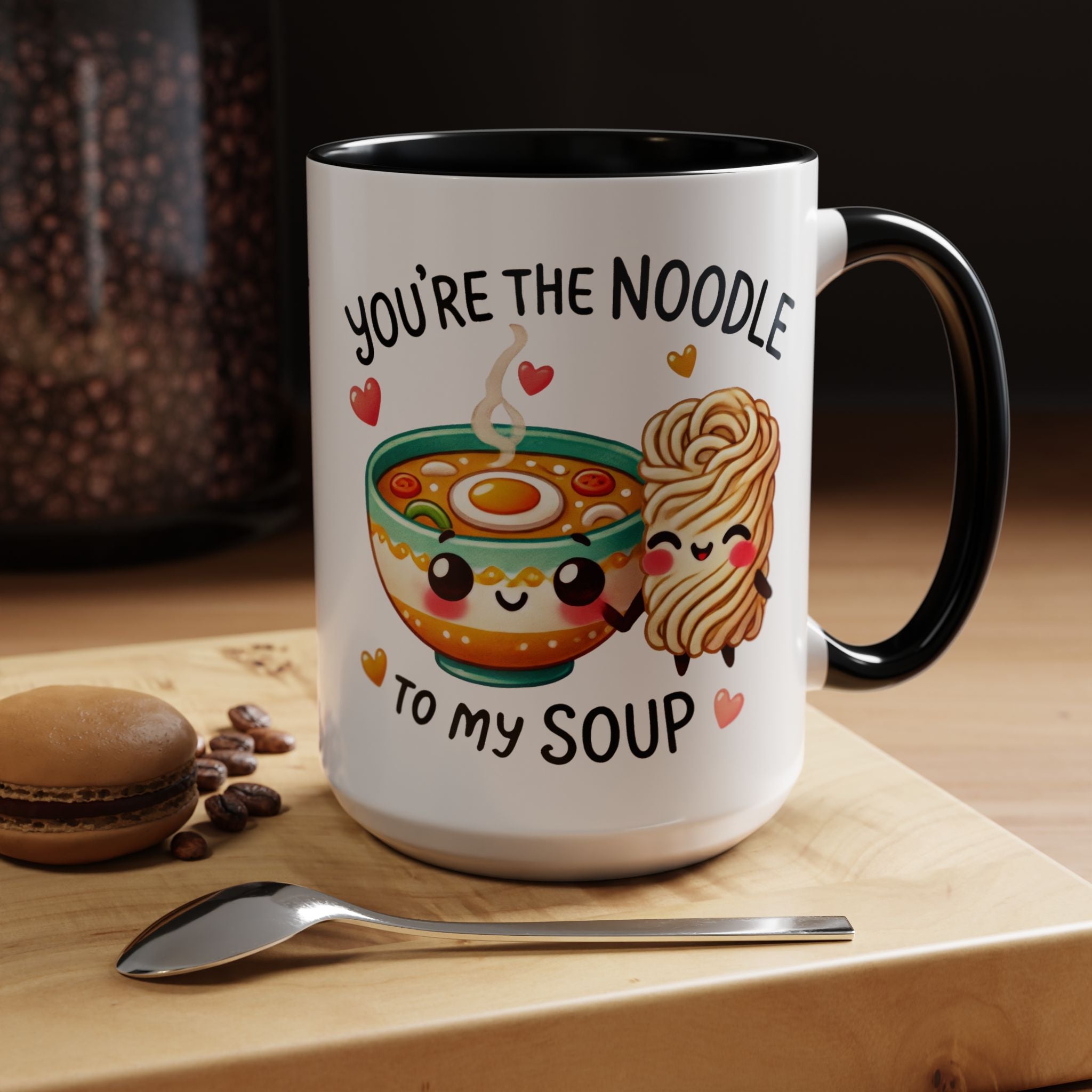 You Are The Noodle To My Soup Personalized Romantic Mug Accent Cup 11/15oz, Anniversary Wedding Valentines Custom Gift Him her Spouse BF GF