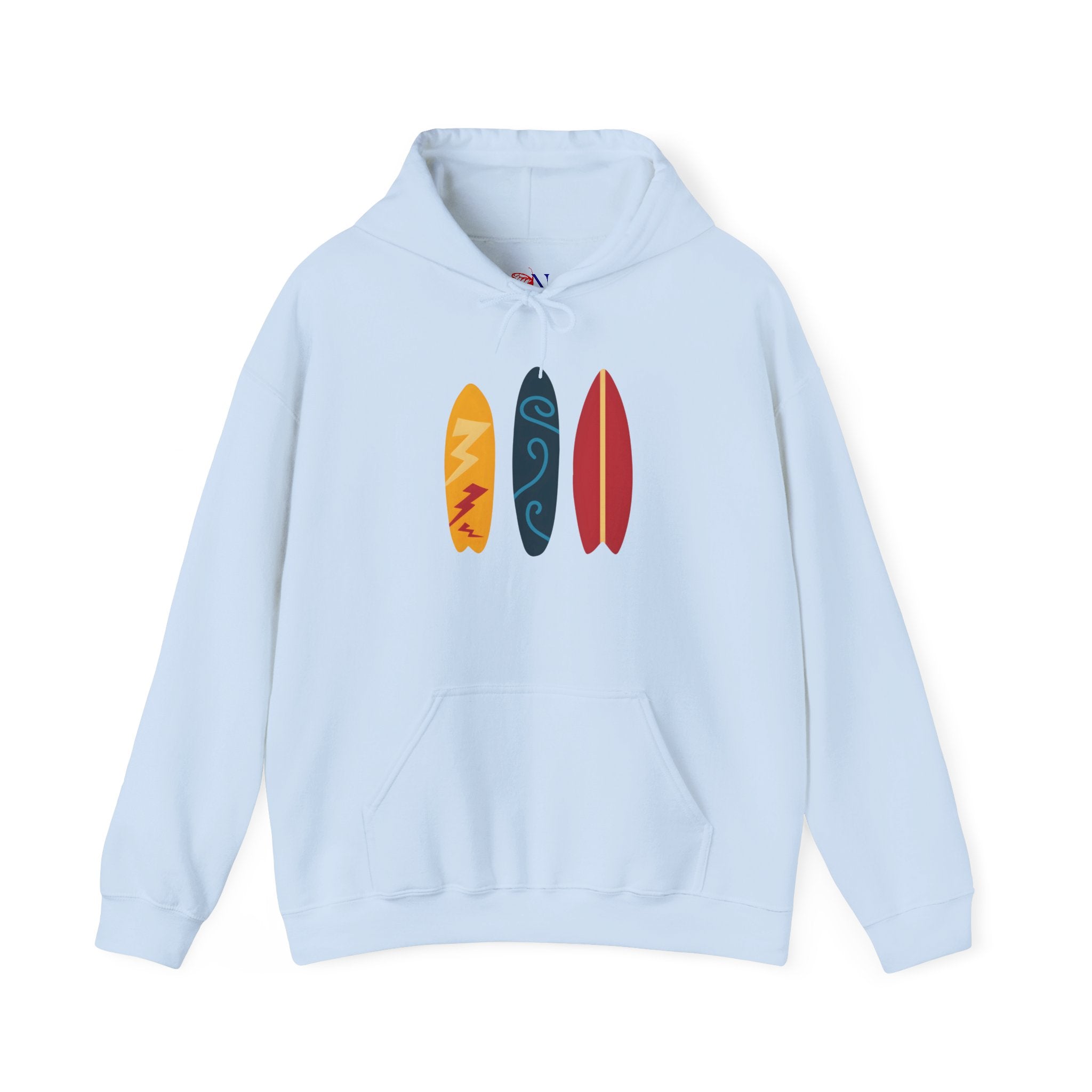 Surfboard Trio Hoodie – Coastal Beach Surfing Pullover