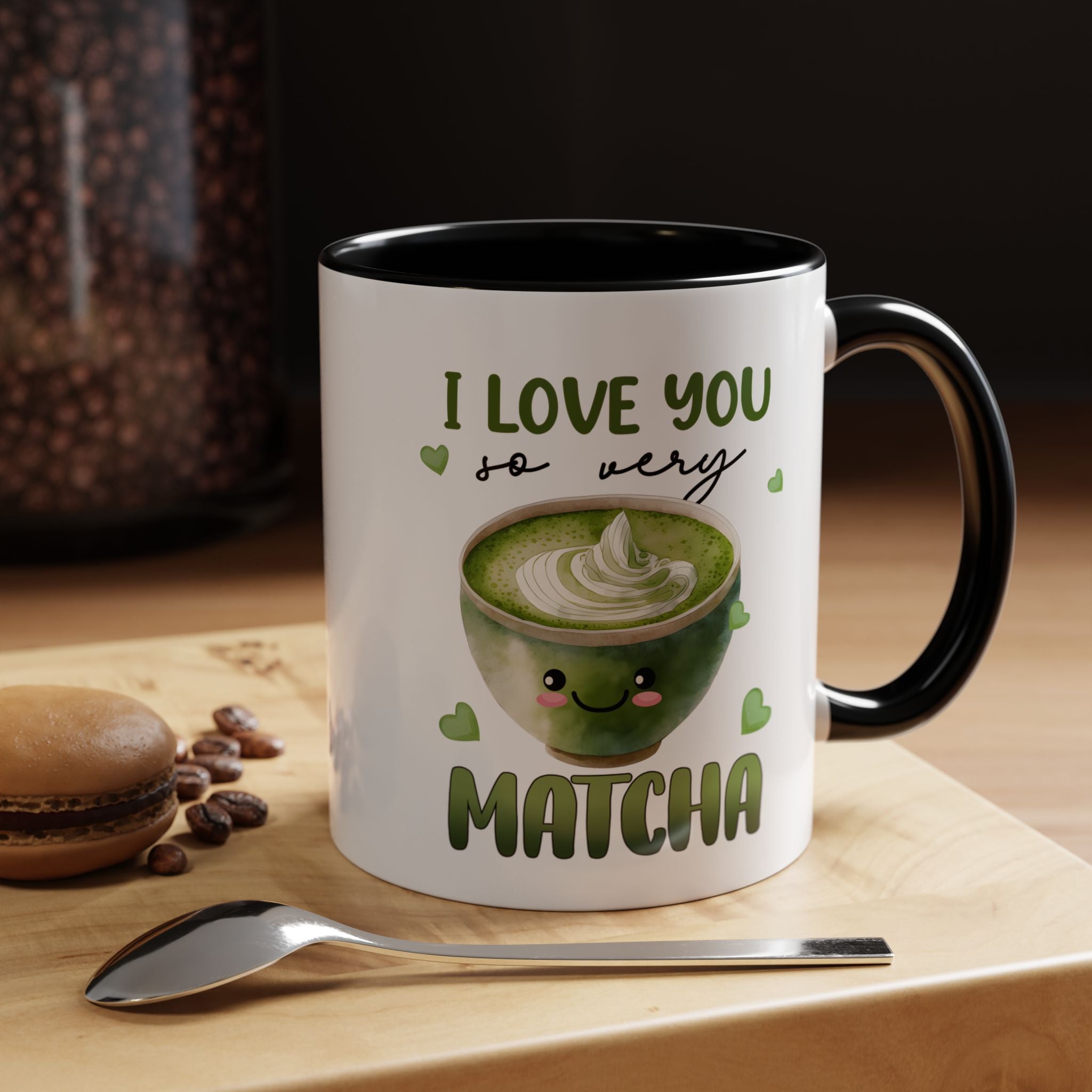 I Love You So Very Matcha Mug Lifestyle Mockup | Nutty Designs