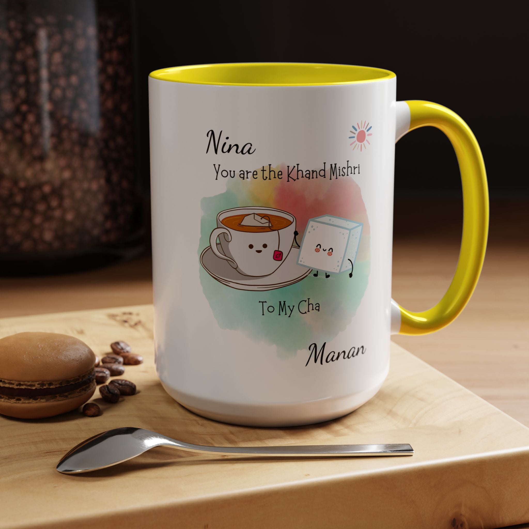 Funny Coffee Mug, Personalized Mug, You Are Khand Mishri To My Chai Cup 11/15oz, Anniversary, Wedding, Valentines, Romantic Gift Him her