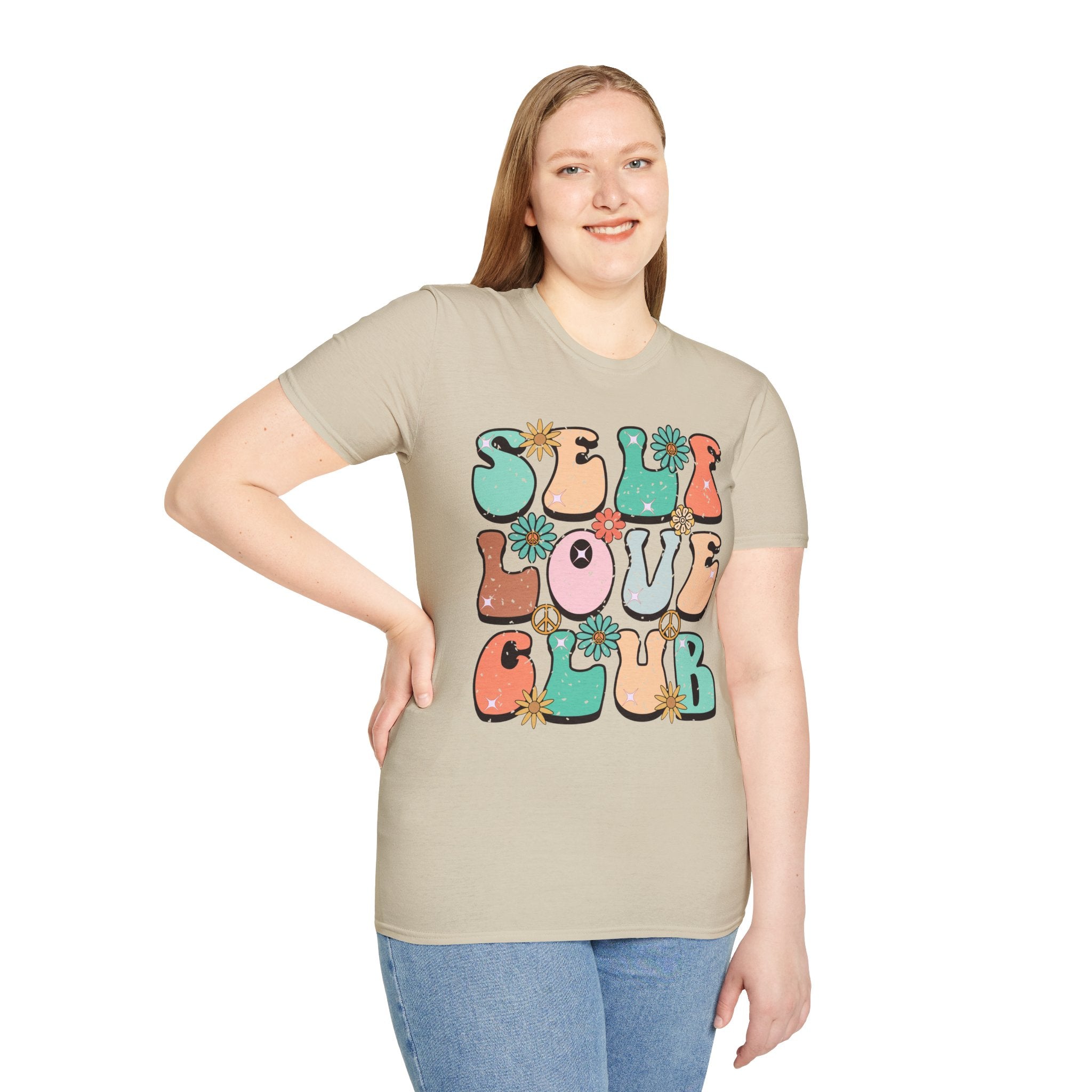 Self Love Club, Encouraging T-Shirt, Happy T-Shirt, Positive Sayings Tshirt, Good Vibes Only, Positivity Quotes unisex Shirt