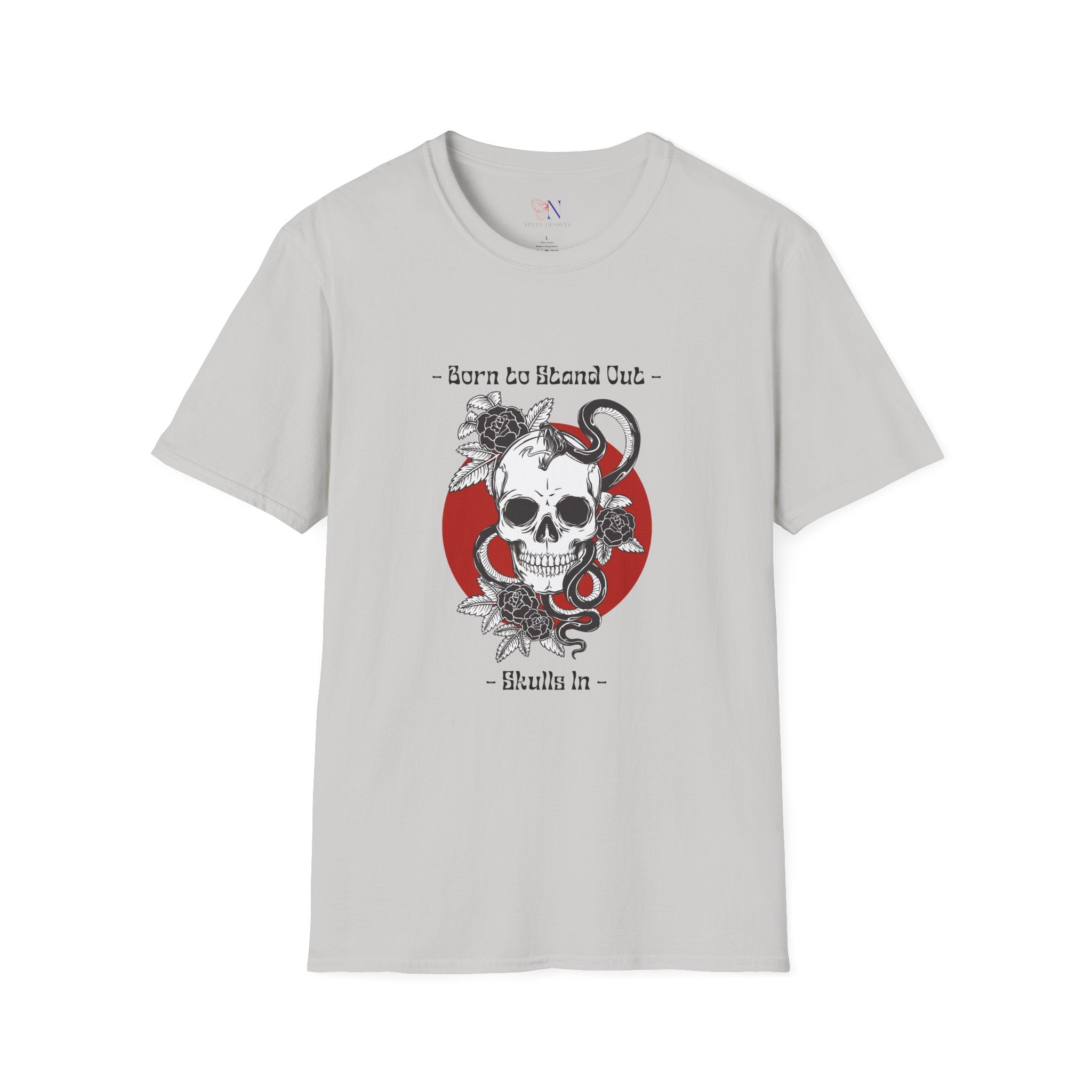 Born To Stand Out Skulls In t-shirt