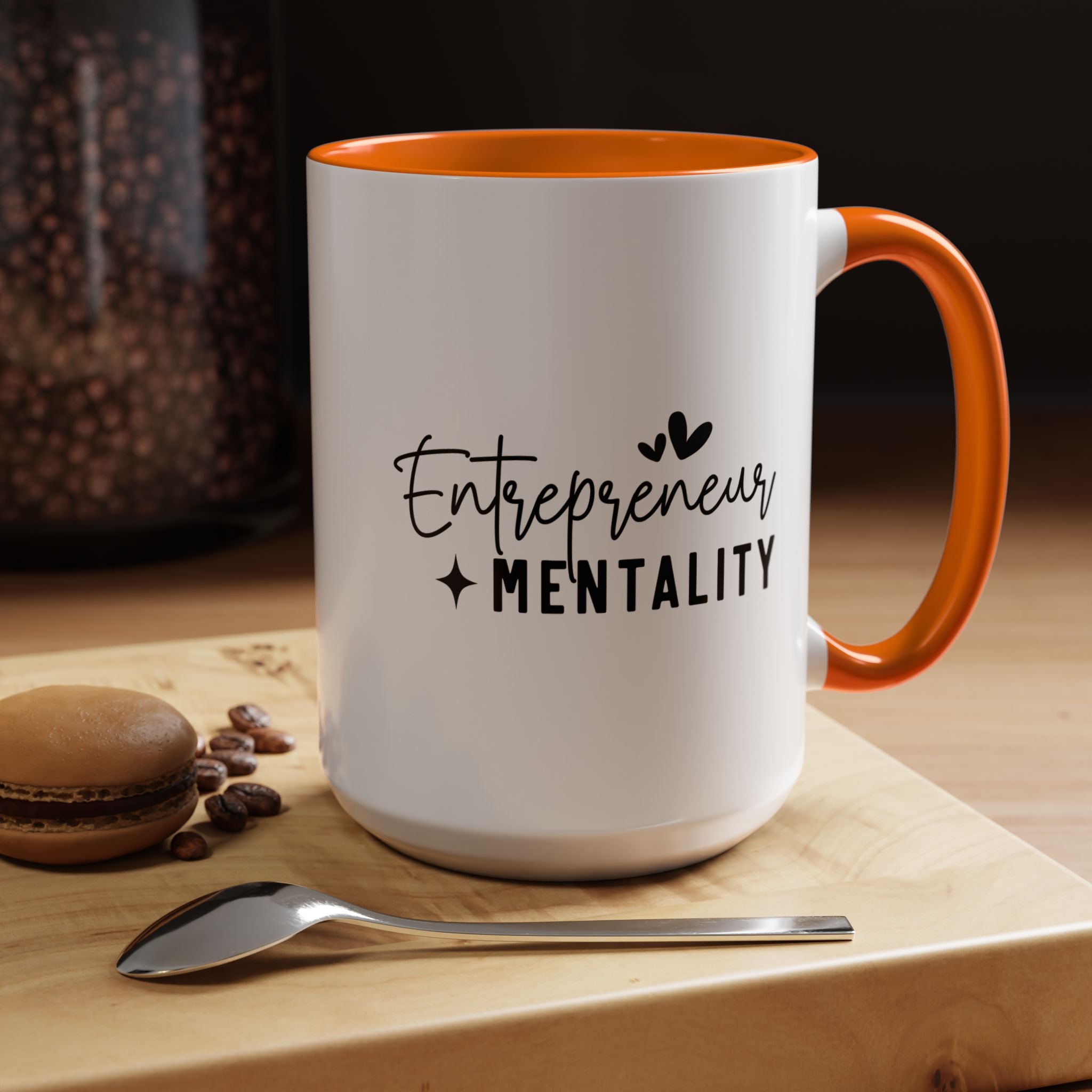 Personalized Mug, Entrepreneur Mentality Accent Cup (11, 15oz), Gift Under 20, White Elephant gift