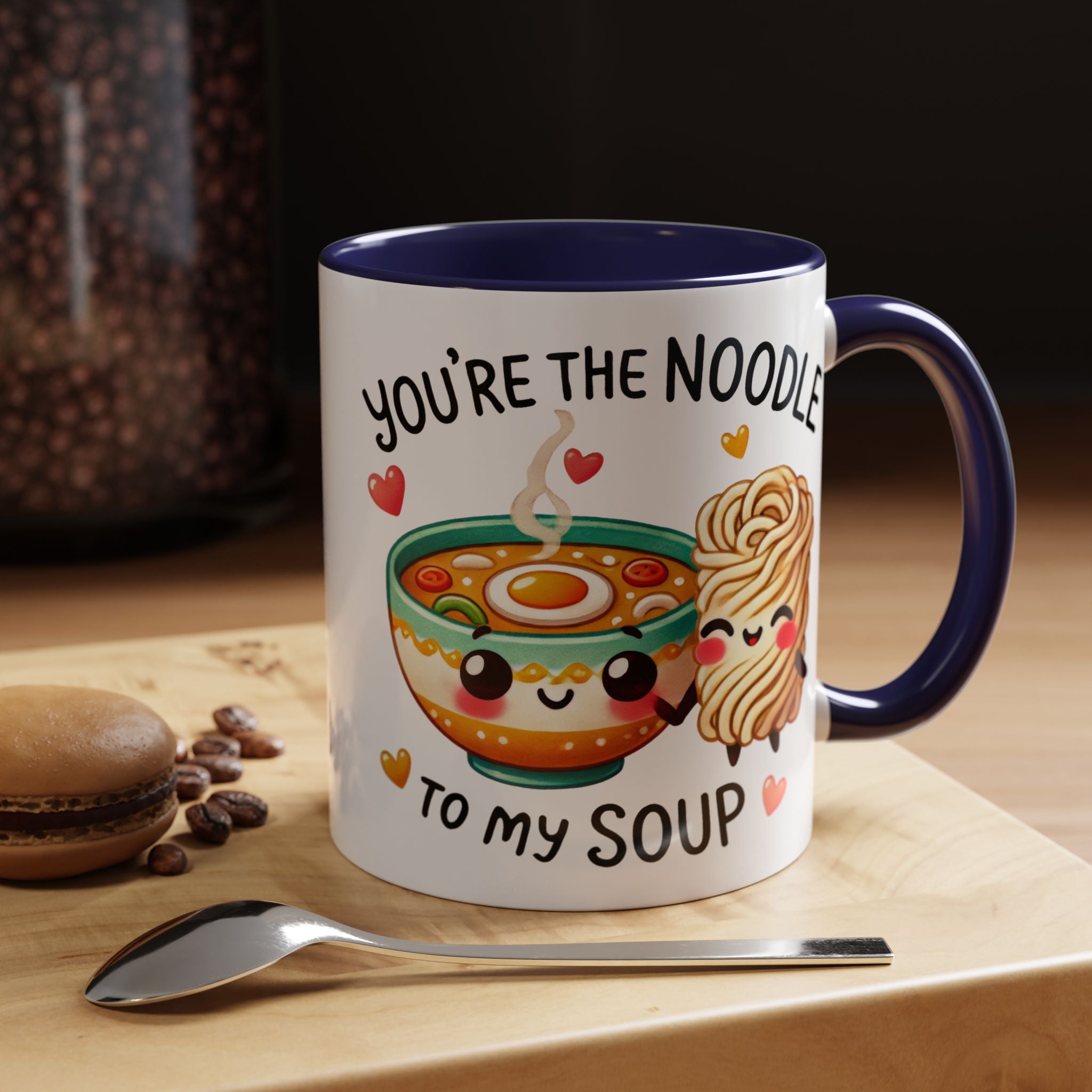 You Are The Noodle To My Soup Personalized Romantic Mug Accent Cup 11/15oz, Anniversary Wedding Valentines Custom Gift Him her Spouse BF GF