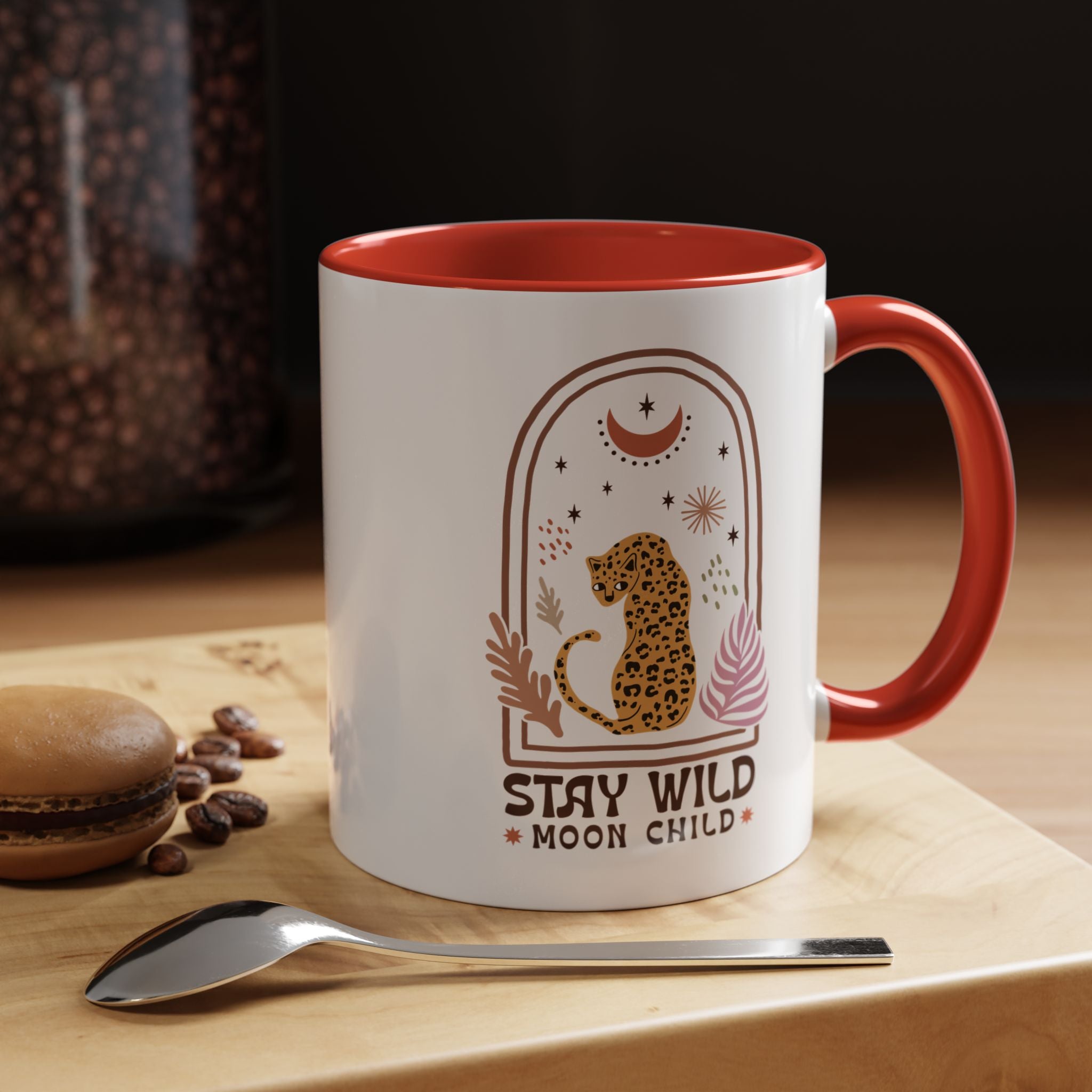 Funny Coffee Mug, Personalized Mug, Stay Wild Moon Child Accent Coffee Cup (11, 15oz), Gift Under 20, White Elephant gift, Motivational Cup