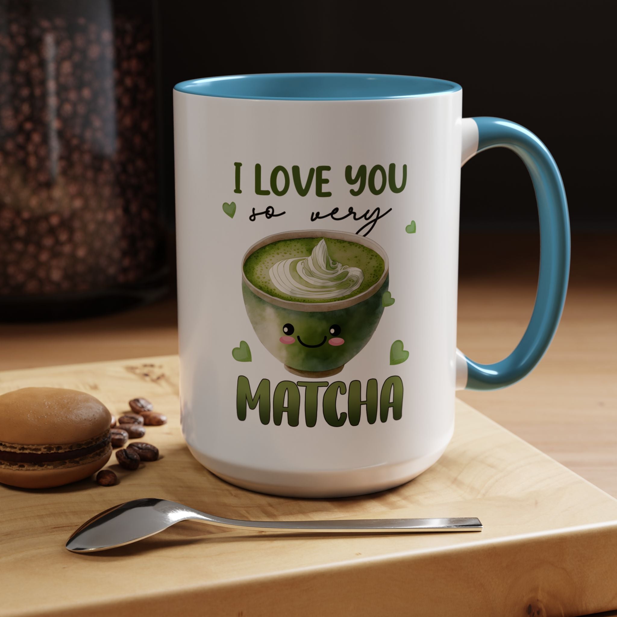 I Love You So Very Matcha Mug Lifestyle Mockup | Nutty Designs
