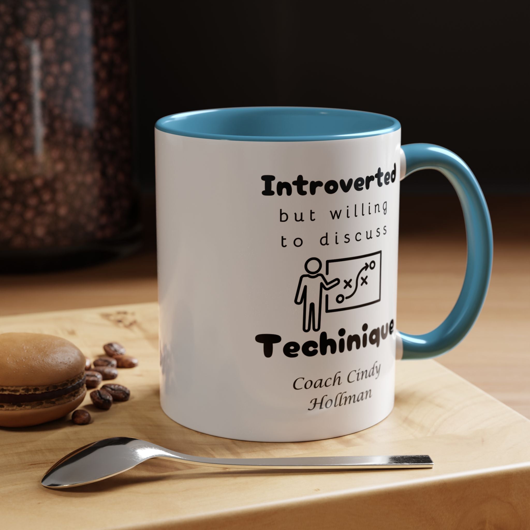 Funny Coffee Mug, Introverted But Willing To Discuss Technique Personalized Accent Coffee Mug (11 and 15oz)