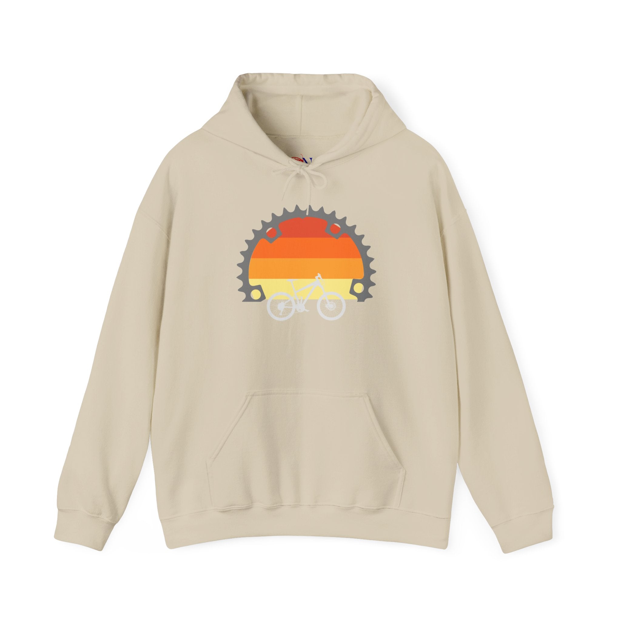 Retro Sunset Bicycle Gear Hoodie