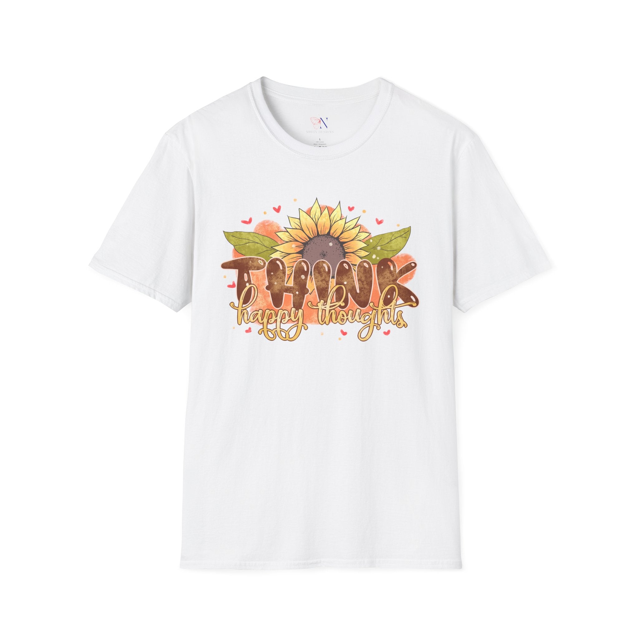 Think Happy Thoughts, Encouraging T-Shirt, Happy T-Shirt, Positive Sayings Tshirt, Good Vibes Only, Positivity Quotes unisex Shirt